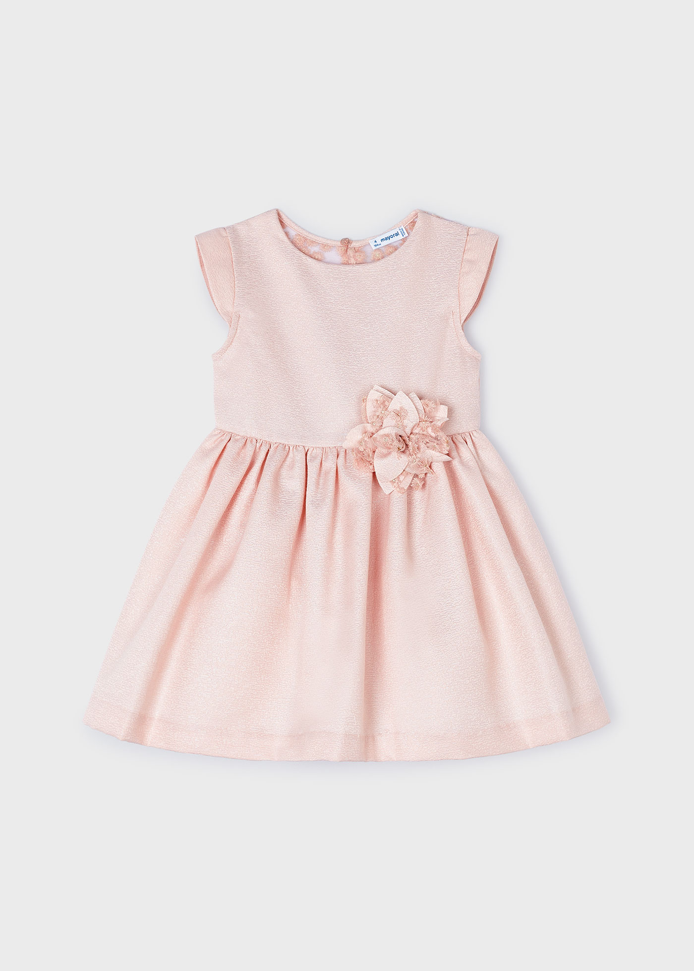 Abito Con Retro In Tulle Ricamato Bambina Nude Mayoral