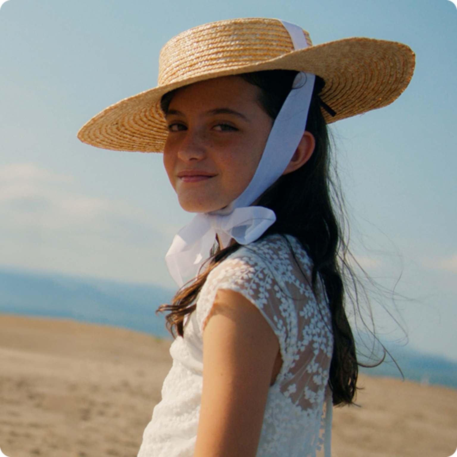 Mono largo combinado plisado para chica Nata 