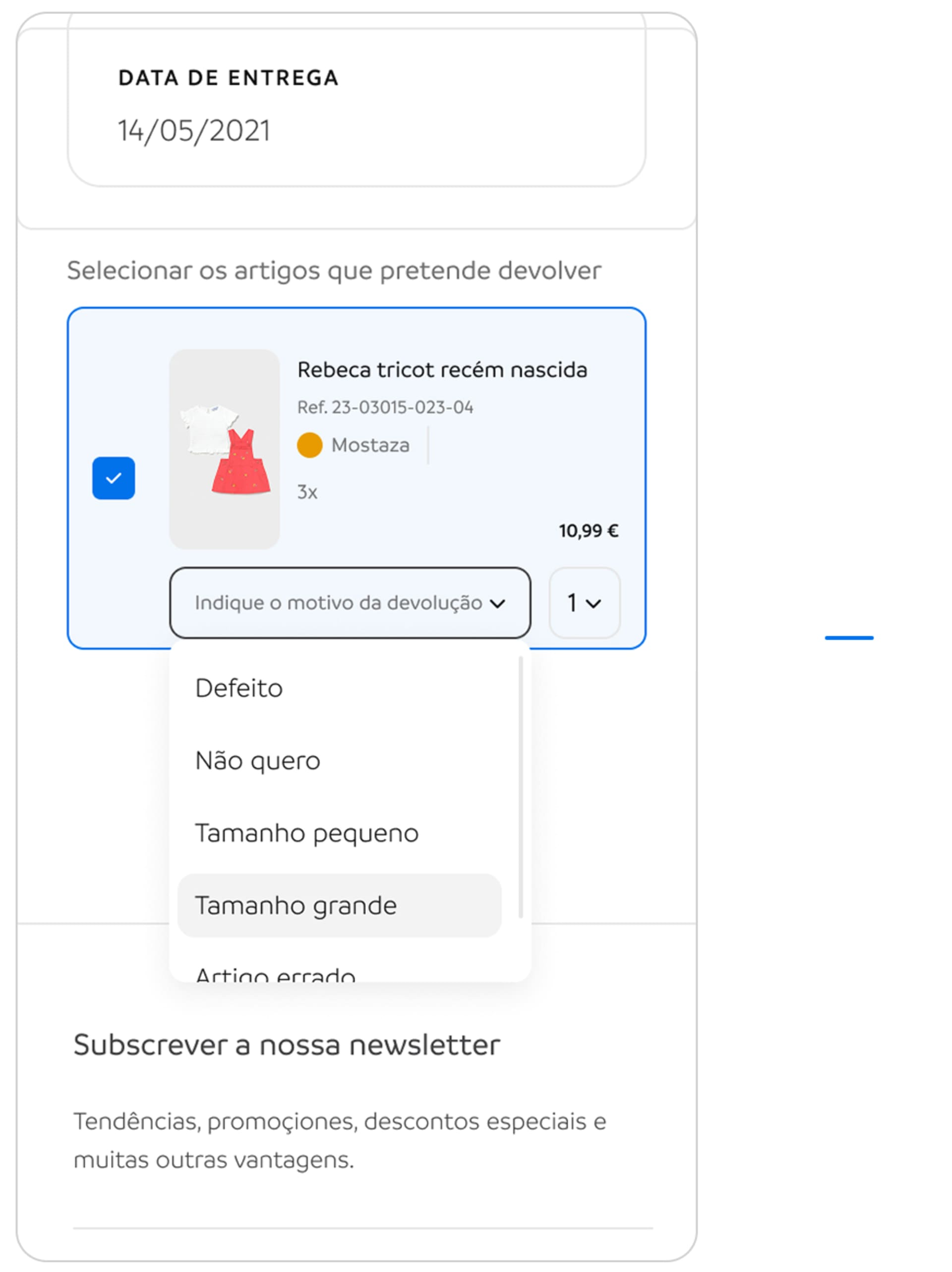 Passo 3. Passo 2. Selecione o pedido e clique no botão "Processar".