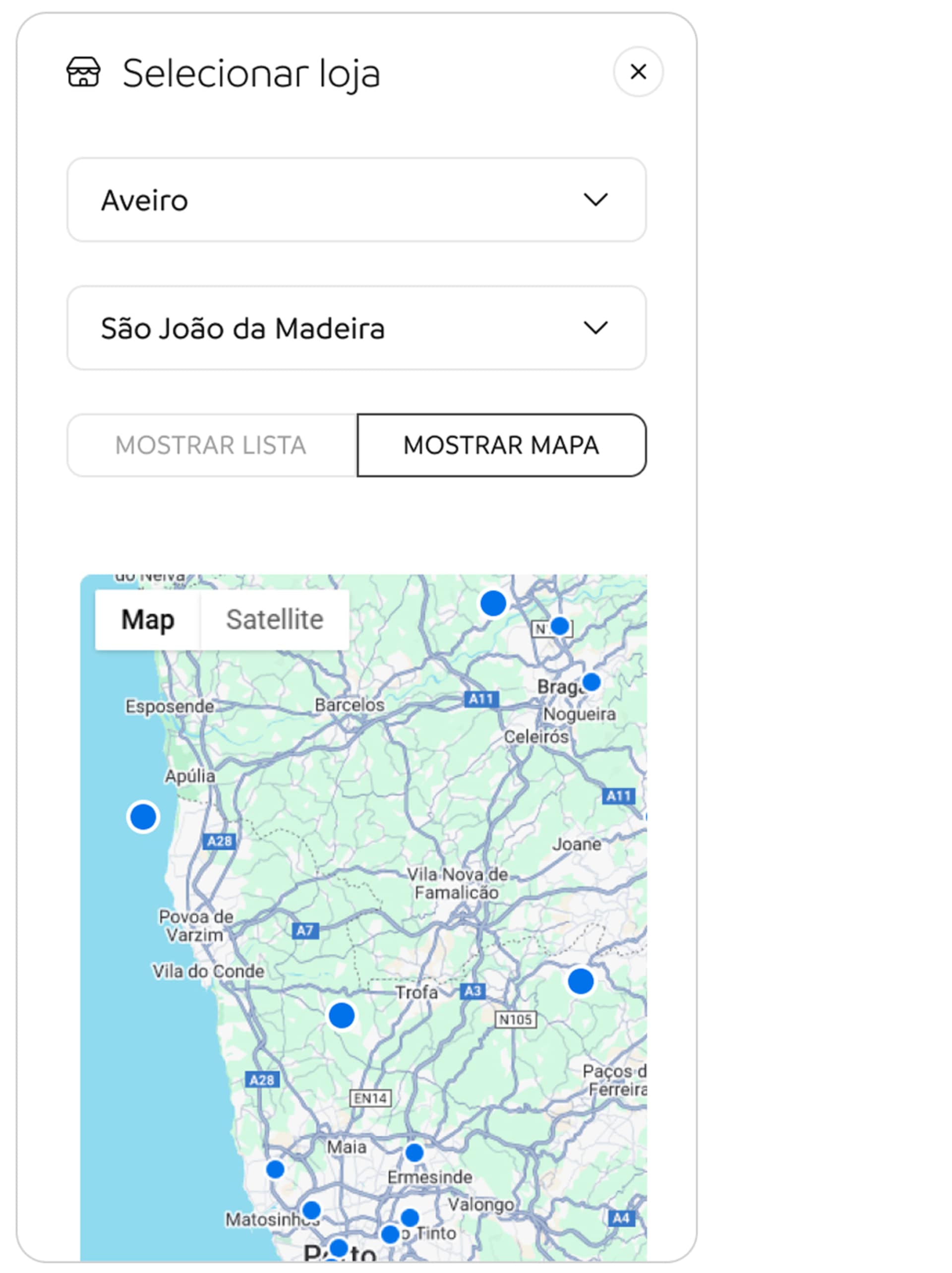 Opção 2.  Devolução em loja