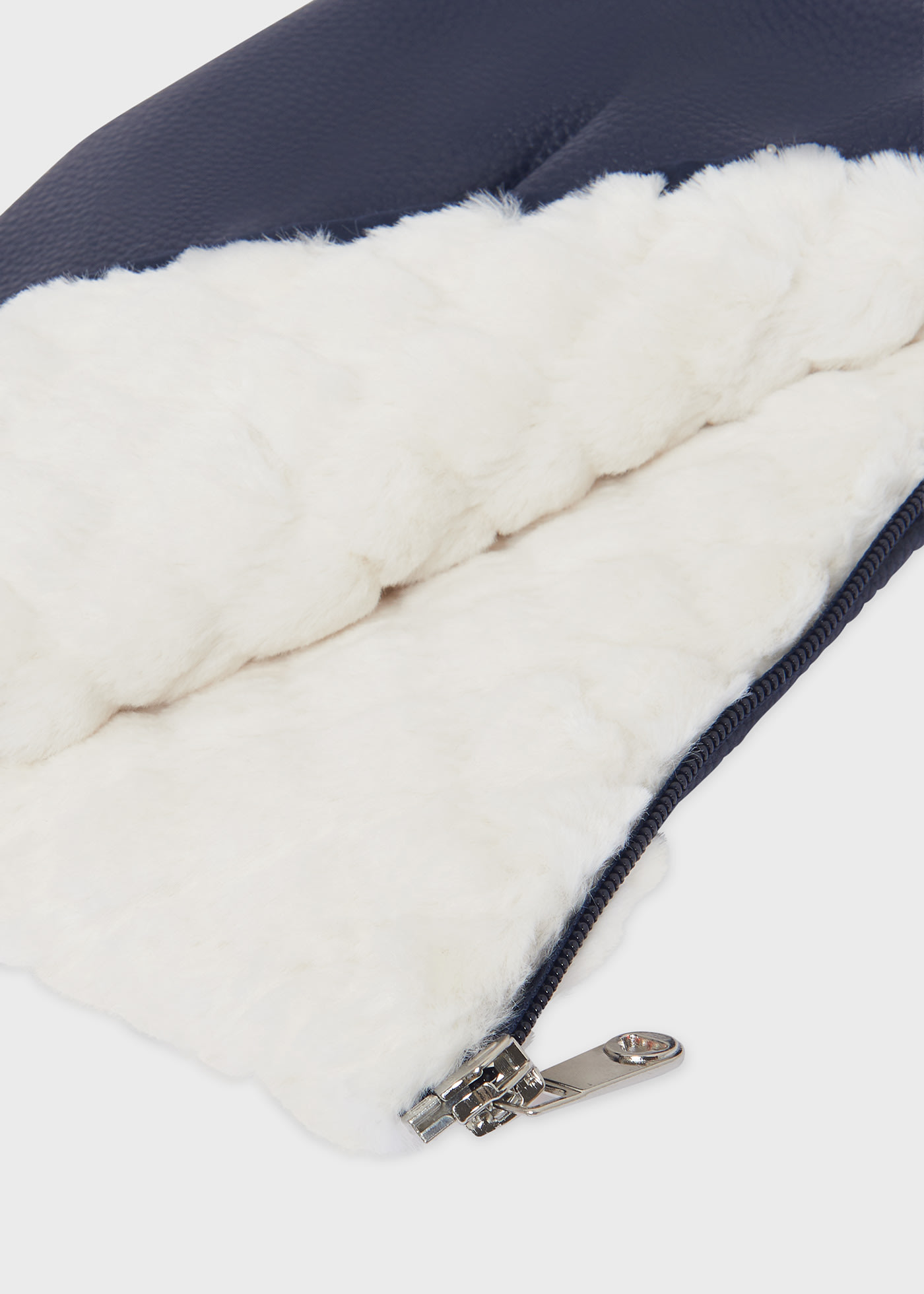 Faux Leather and Fur Stroller Gloves Baby