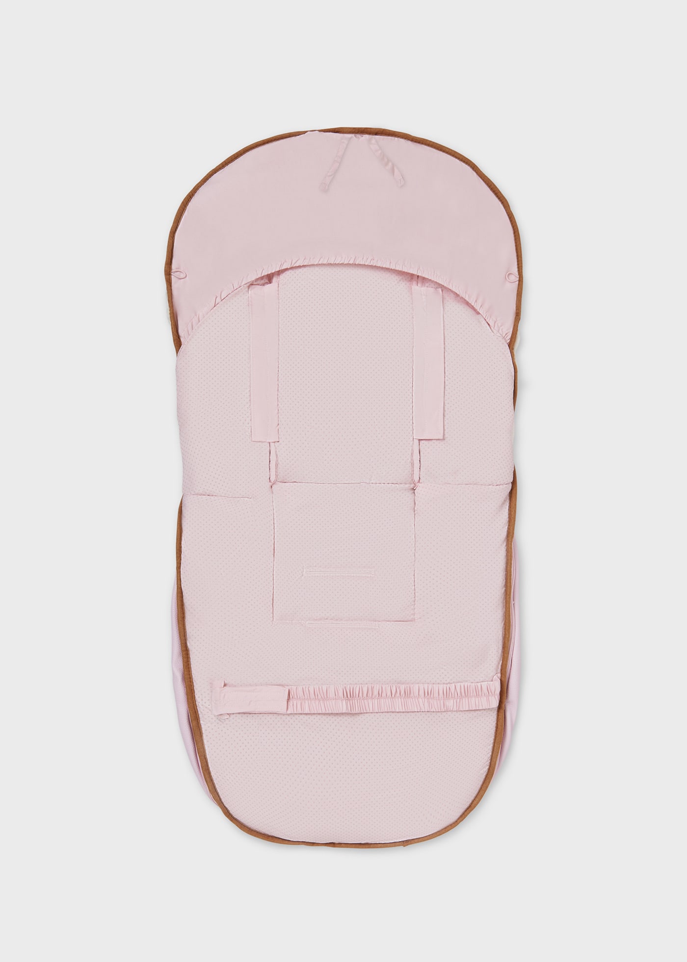 Leatherette and faux fur footmuff for baby