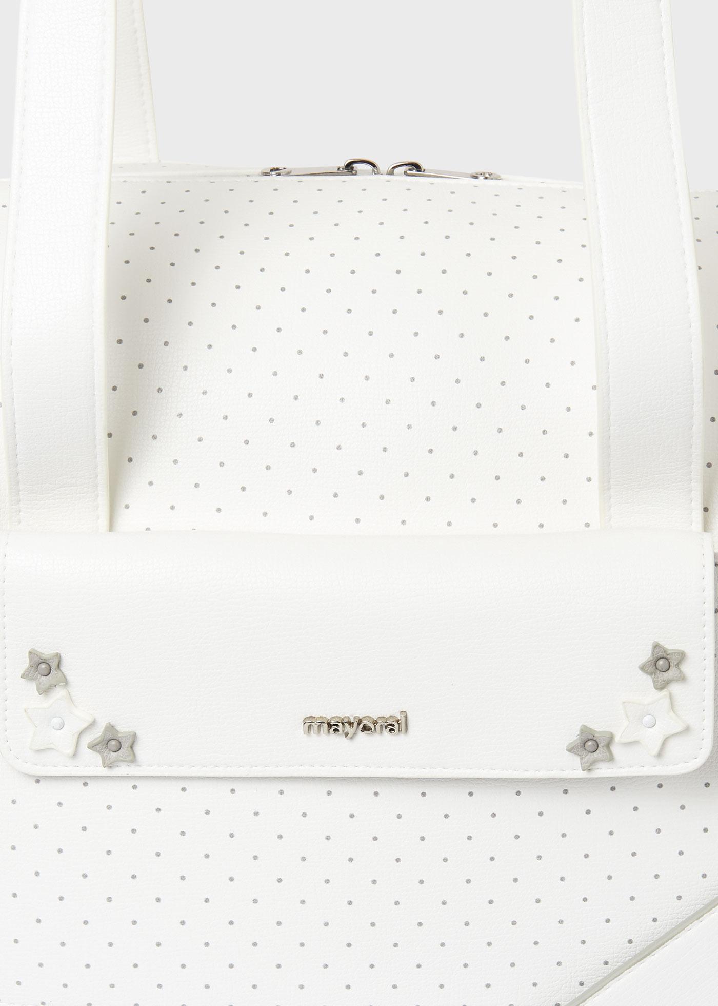 Borsa maternità pois porta ciuccio neonato