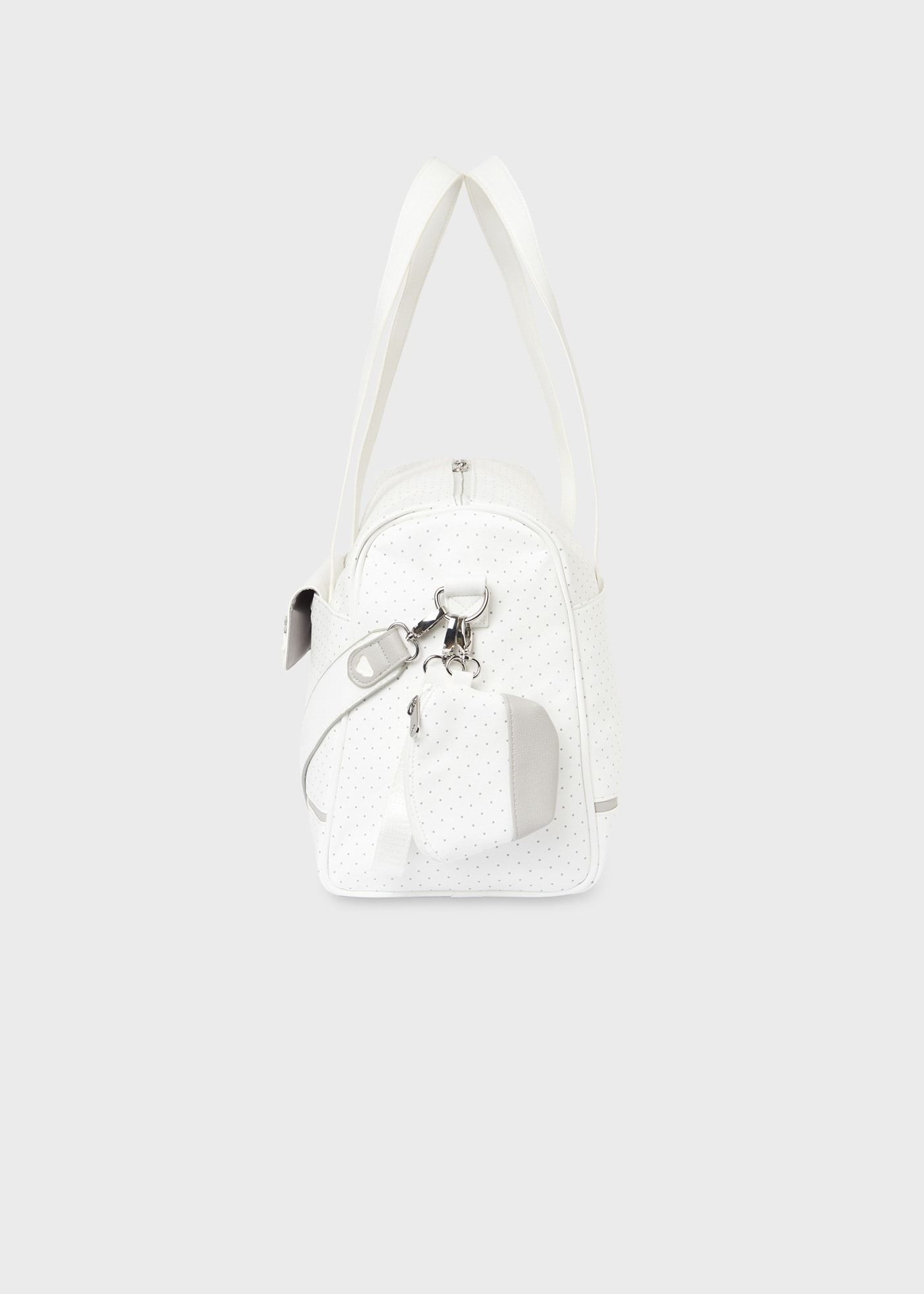 Borsa maternità pois porta ciuccio neonato