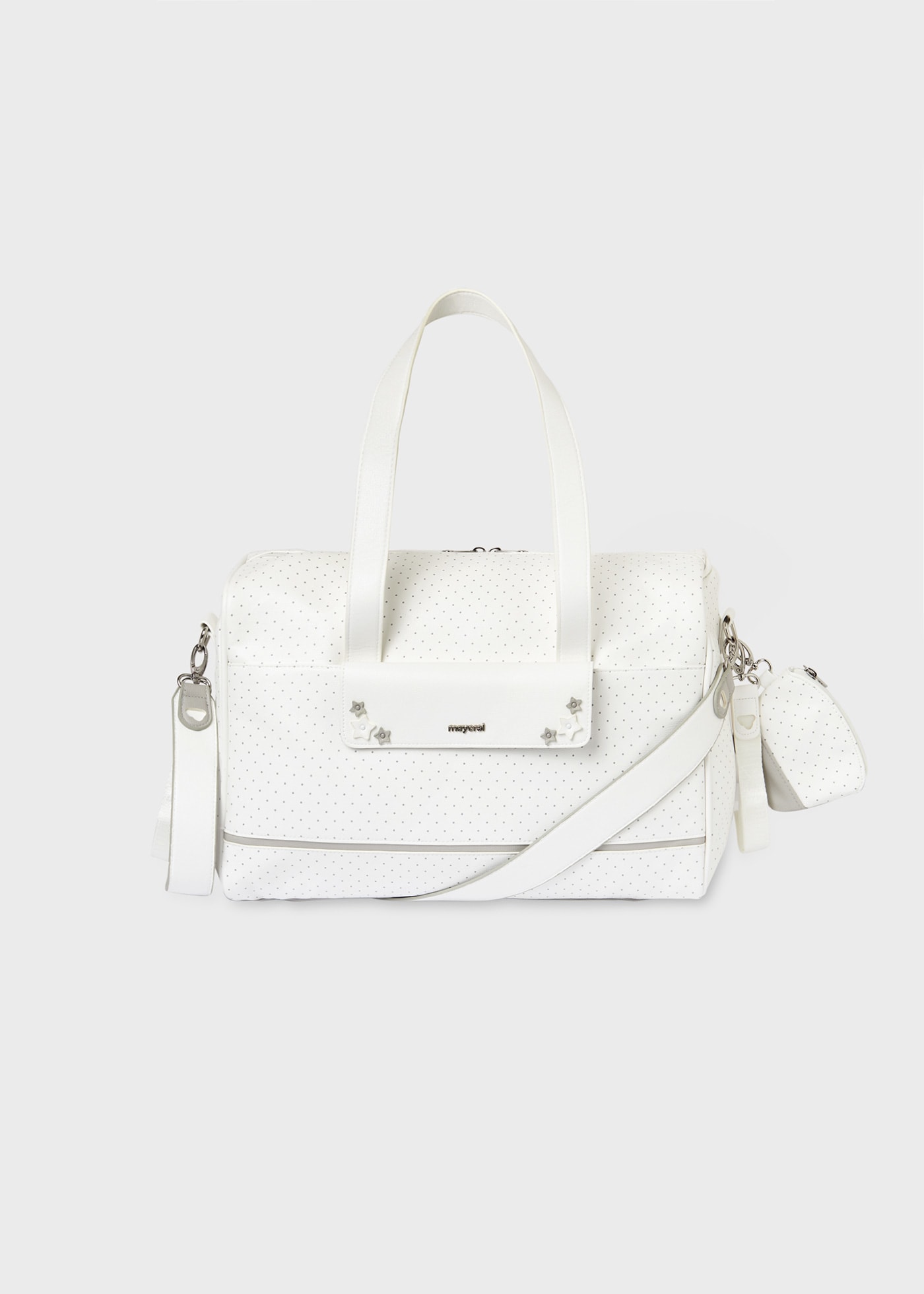 Borsa maternità pois porta ciuccio neonato