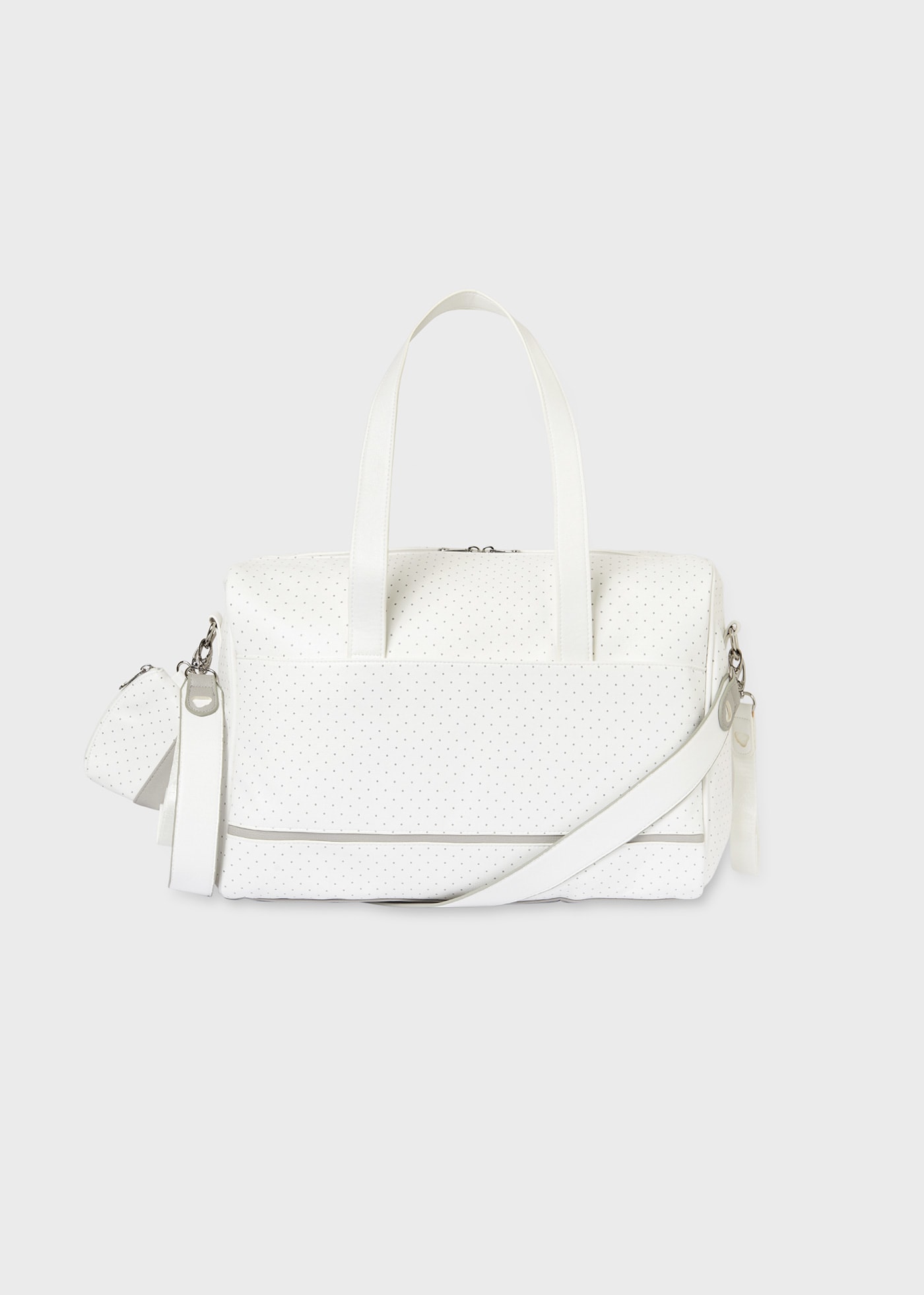 Borsa maternità pois porta ciuccio neonato