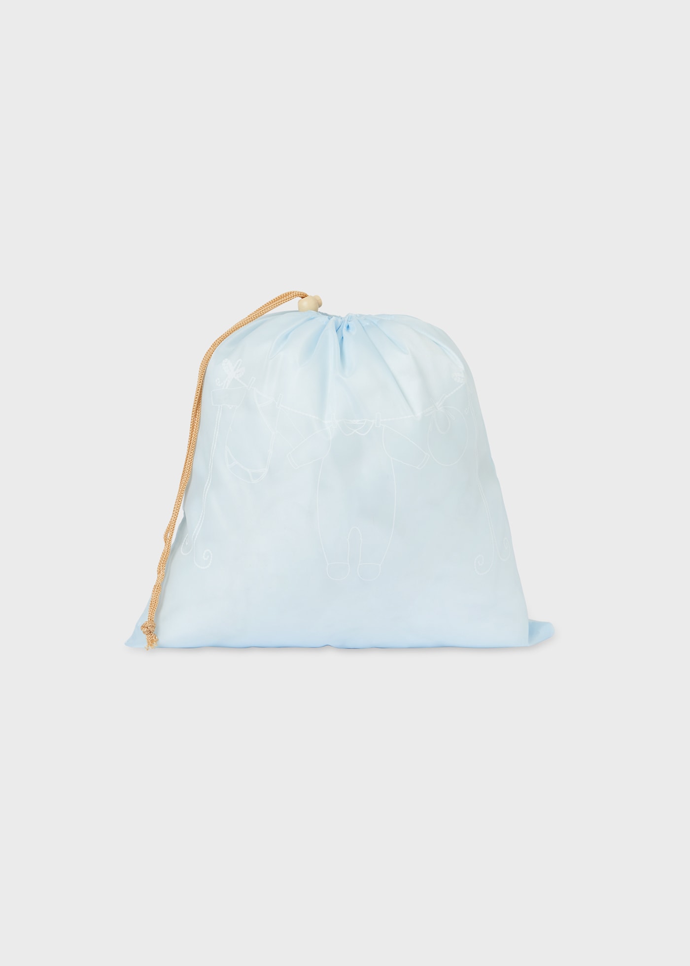 Changing bag with appliques and dummy holder