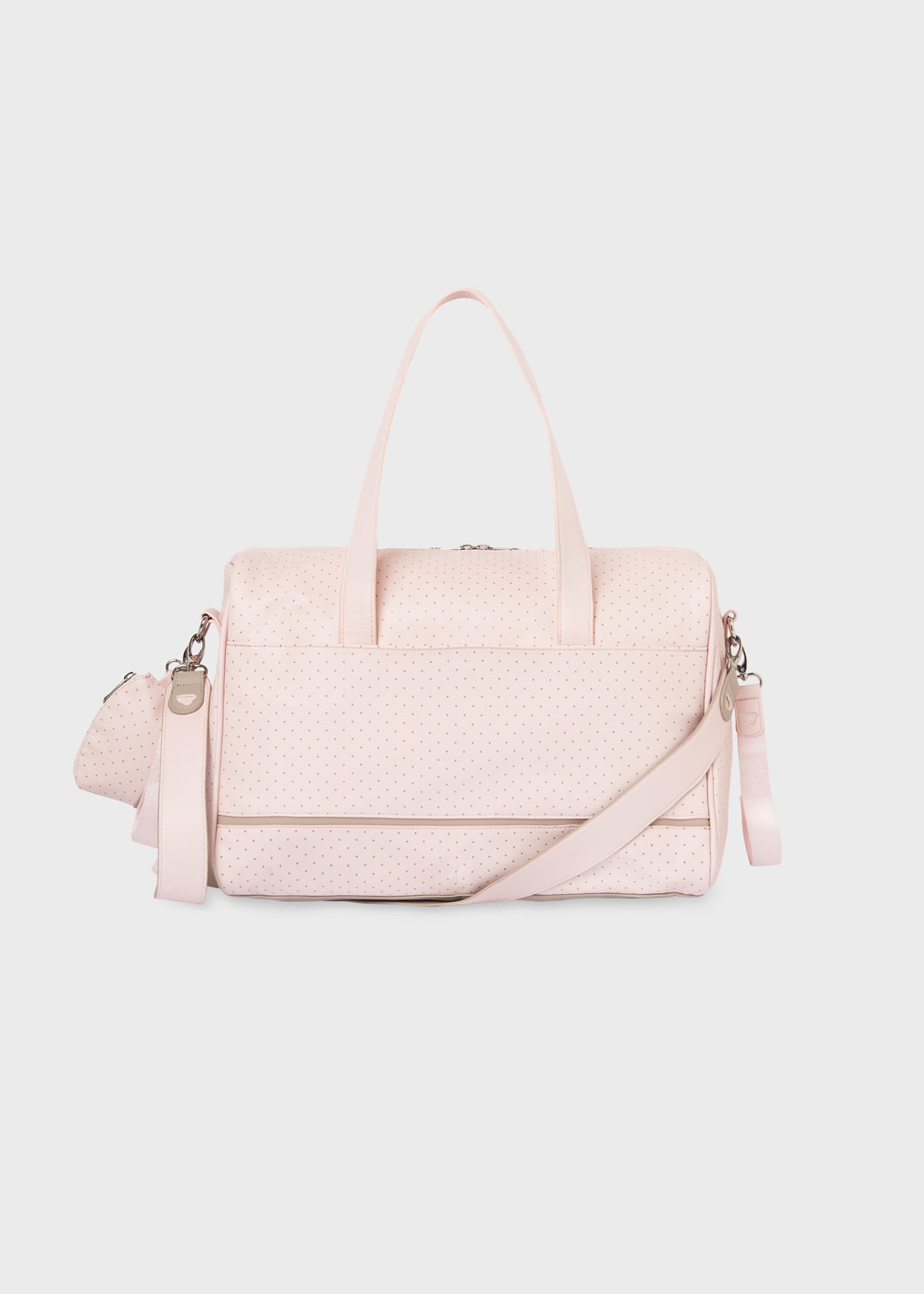 Borsa maternità pois porta ciuccio neonato