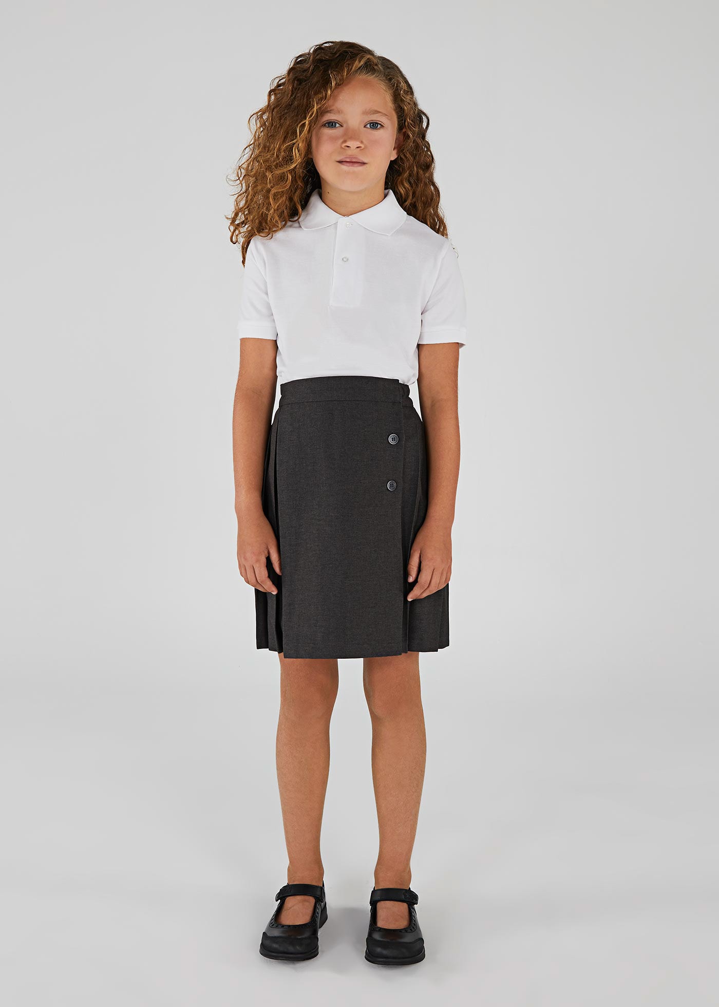 Gray skirt uniform best sale