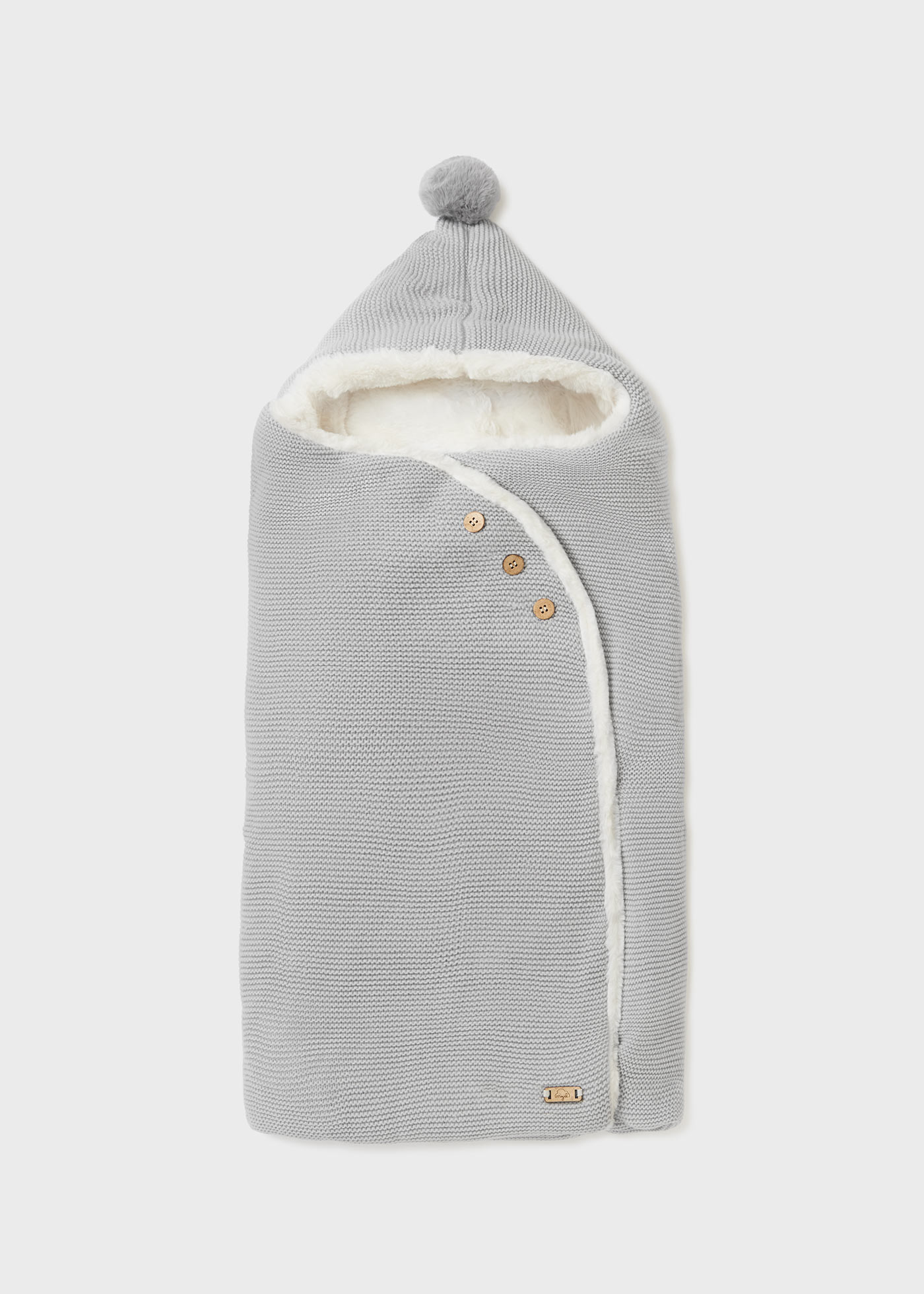 Knitted footmuff baby