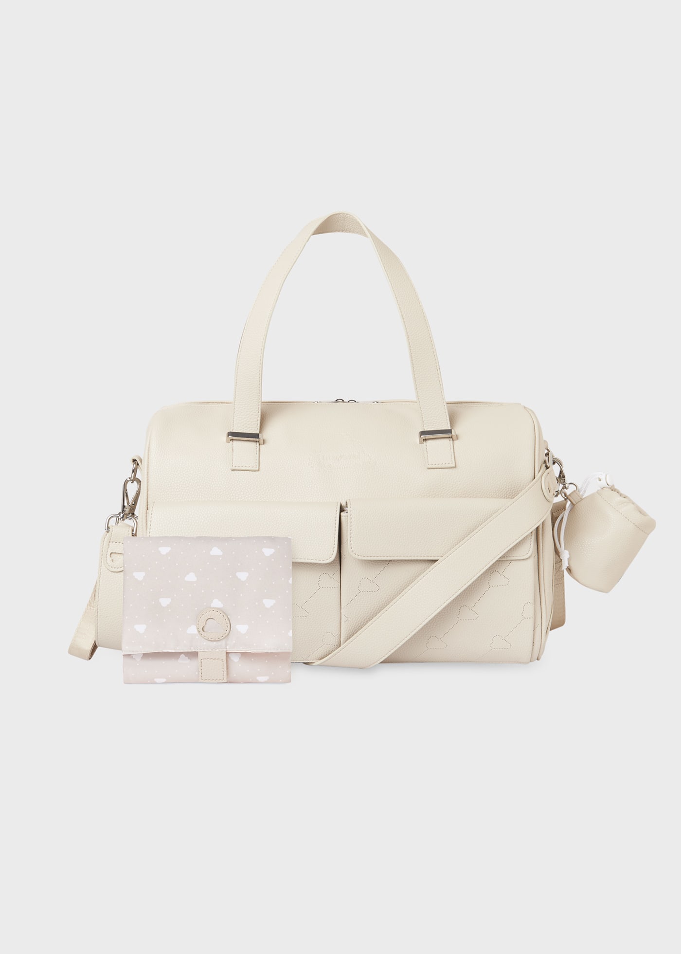 Bolso combinado con accesorios bebé