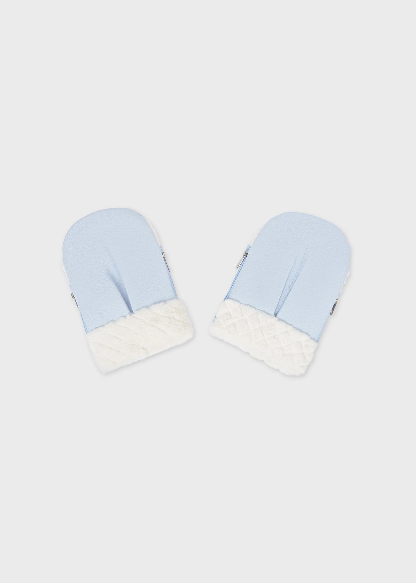 Faux Leather and Fur Stroller Gloves Baby