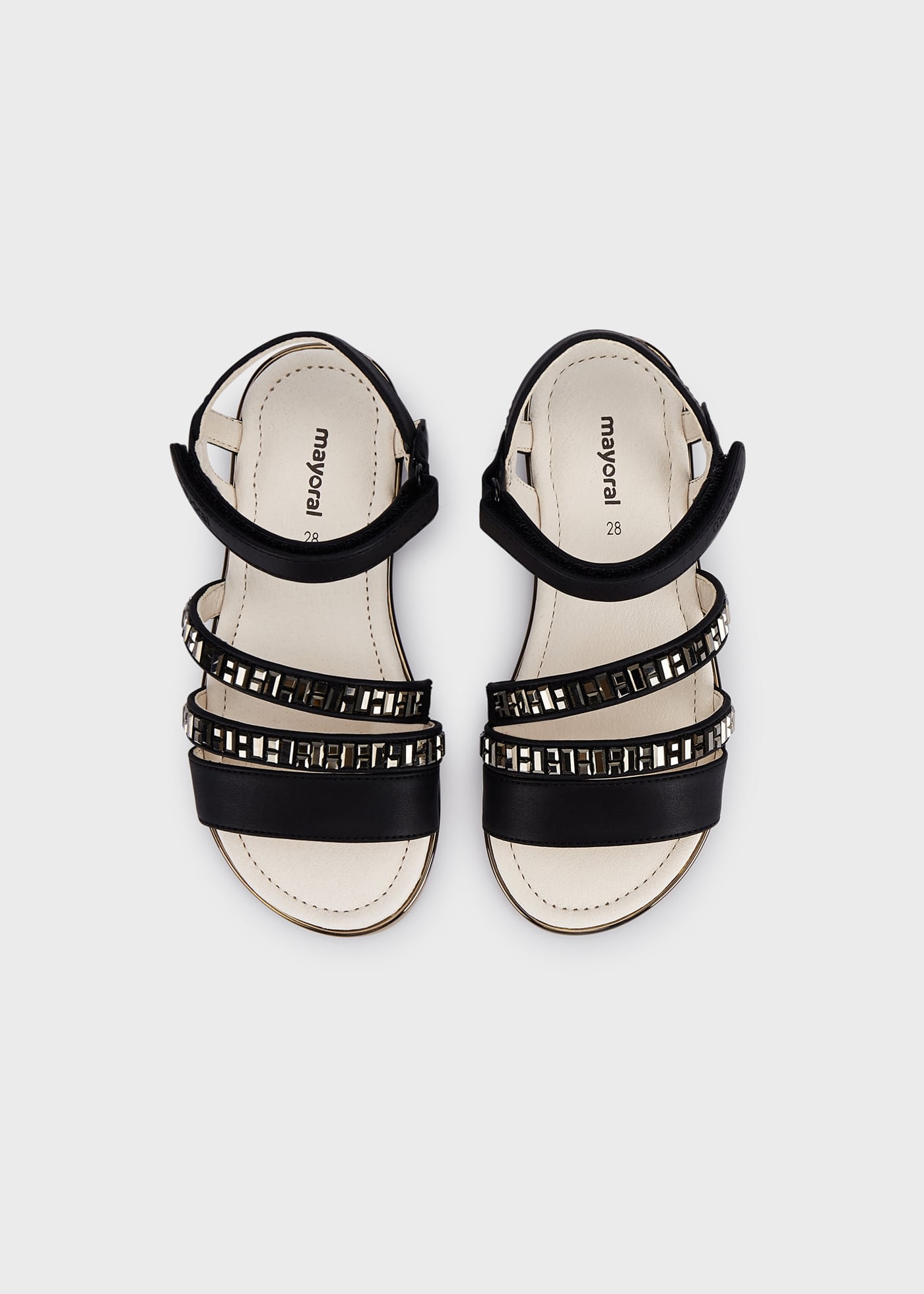 Shine sandals with velcro girl