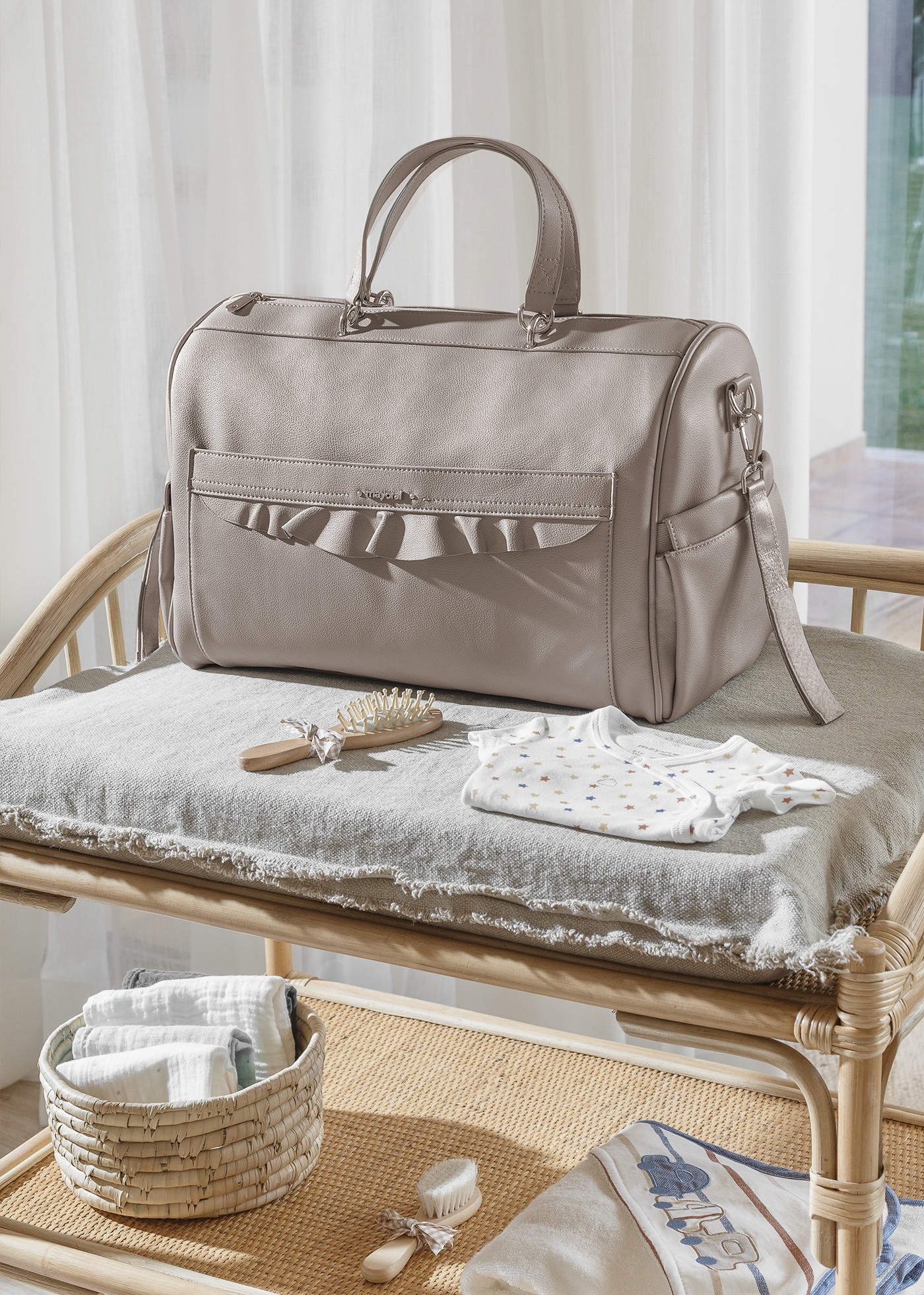 Ruffled Diaper Bag