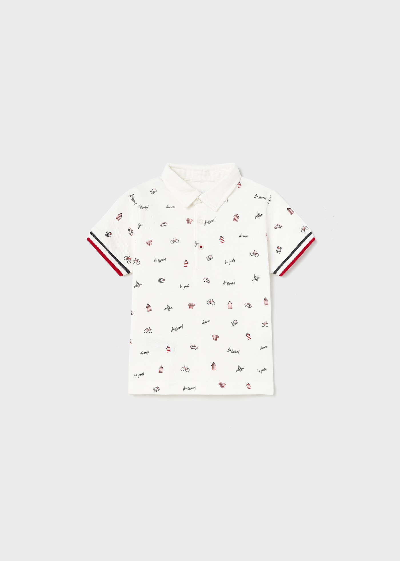 Sustainable cotton print Polo shirt baby
