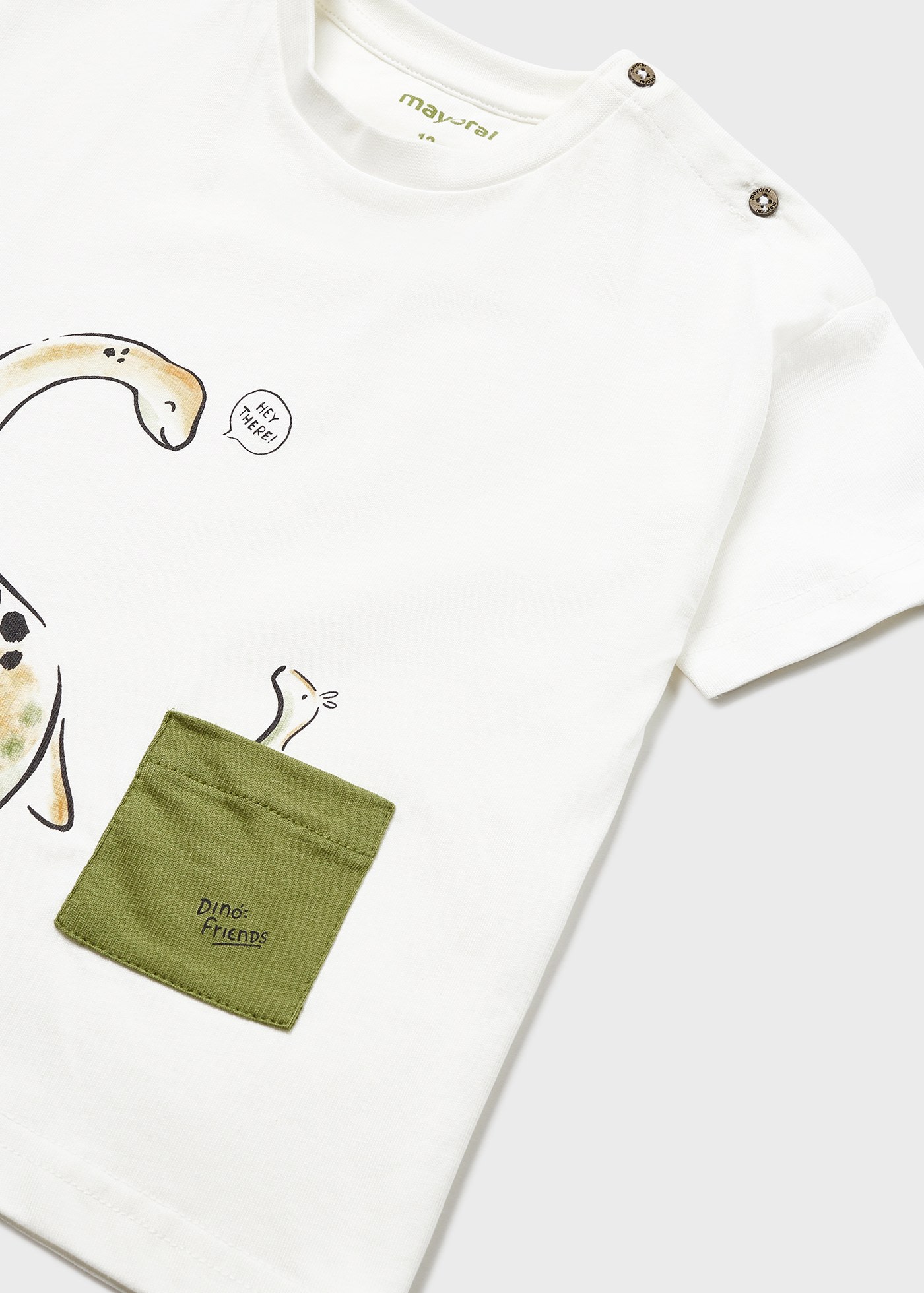 Camiseta con motivo estampado de algodón sostenible para bebé