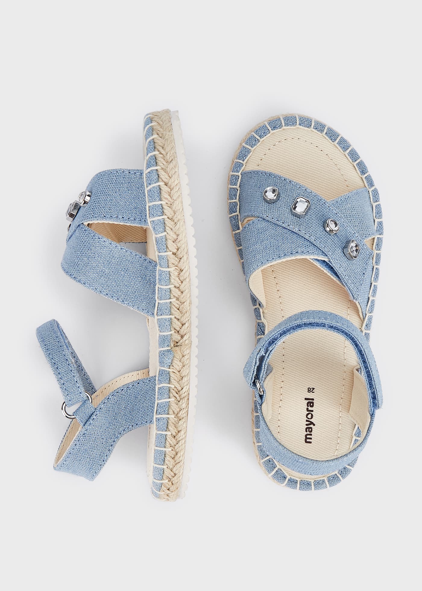 Espadrilles with double velcro girl