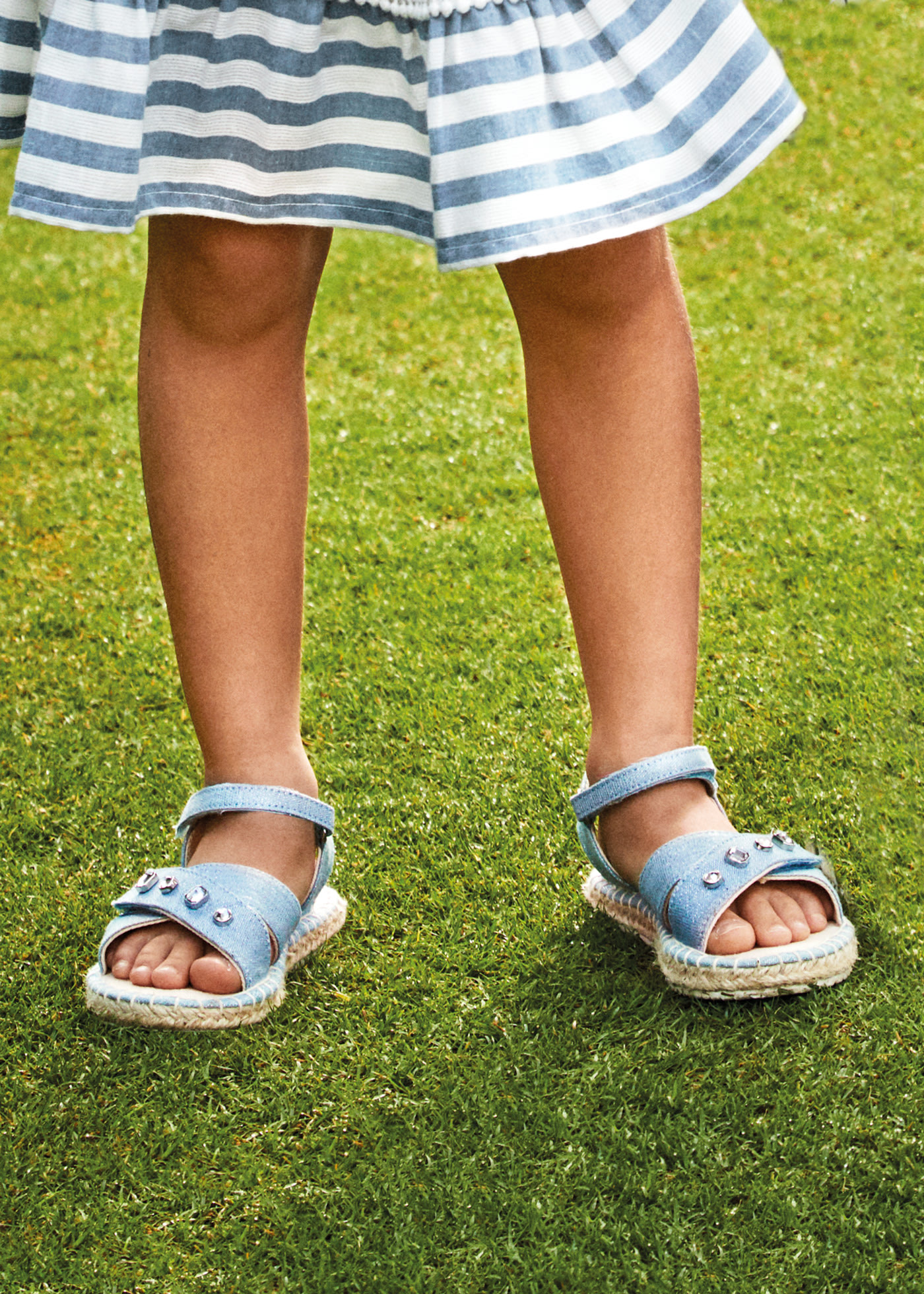 Espadrilles Sandalen mit Doppelklettverschluss Mädchen