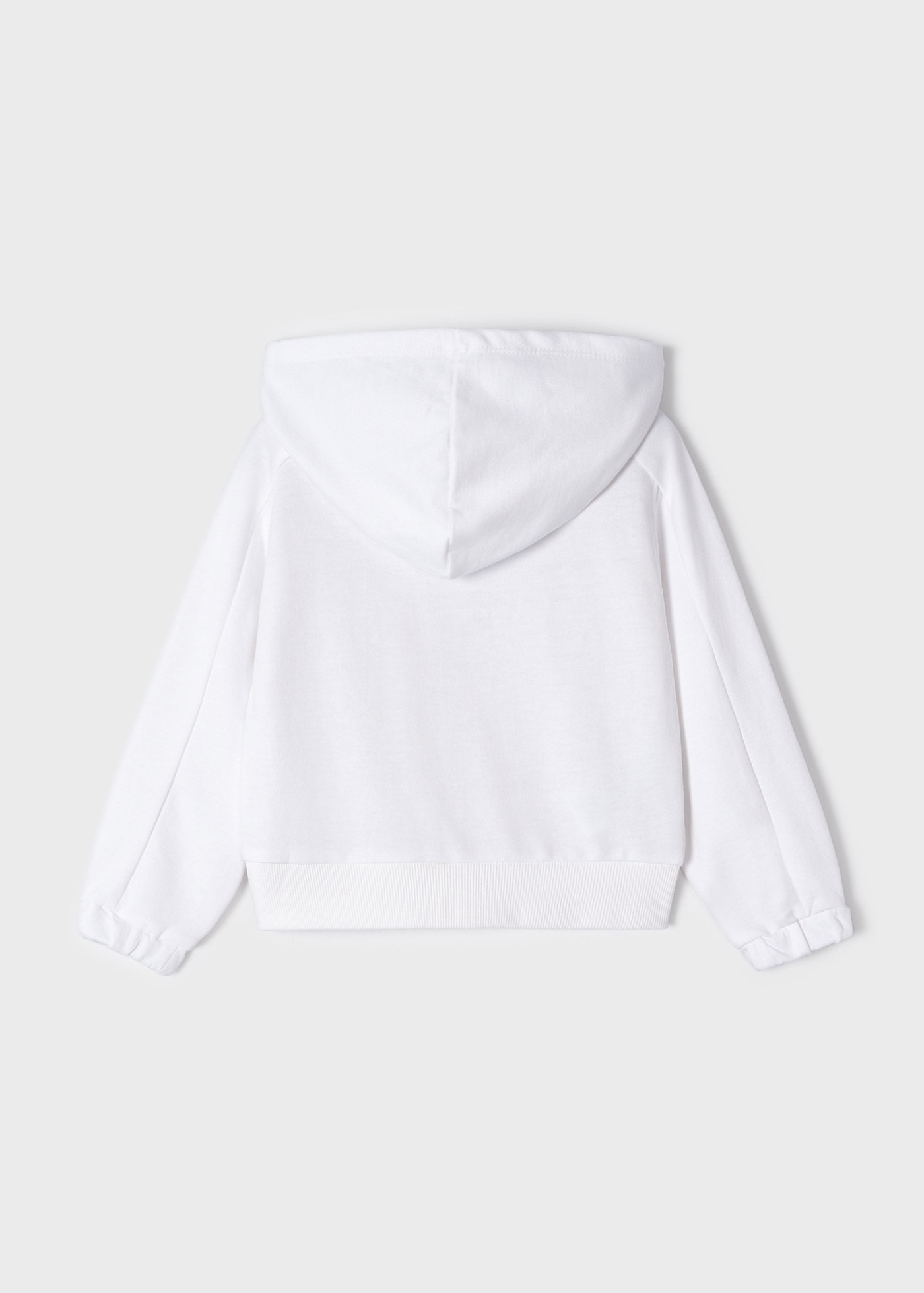 Girls plain white discount hoodie