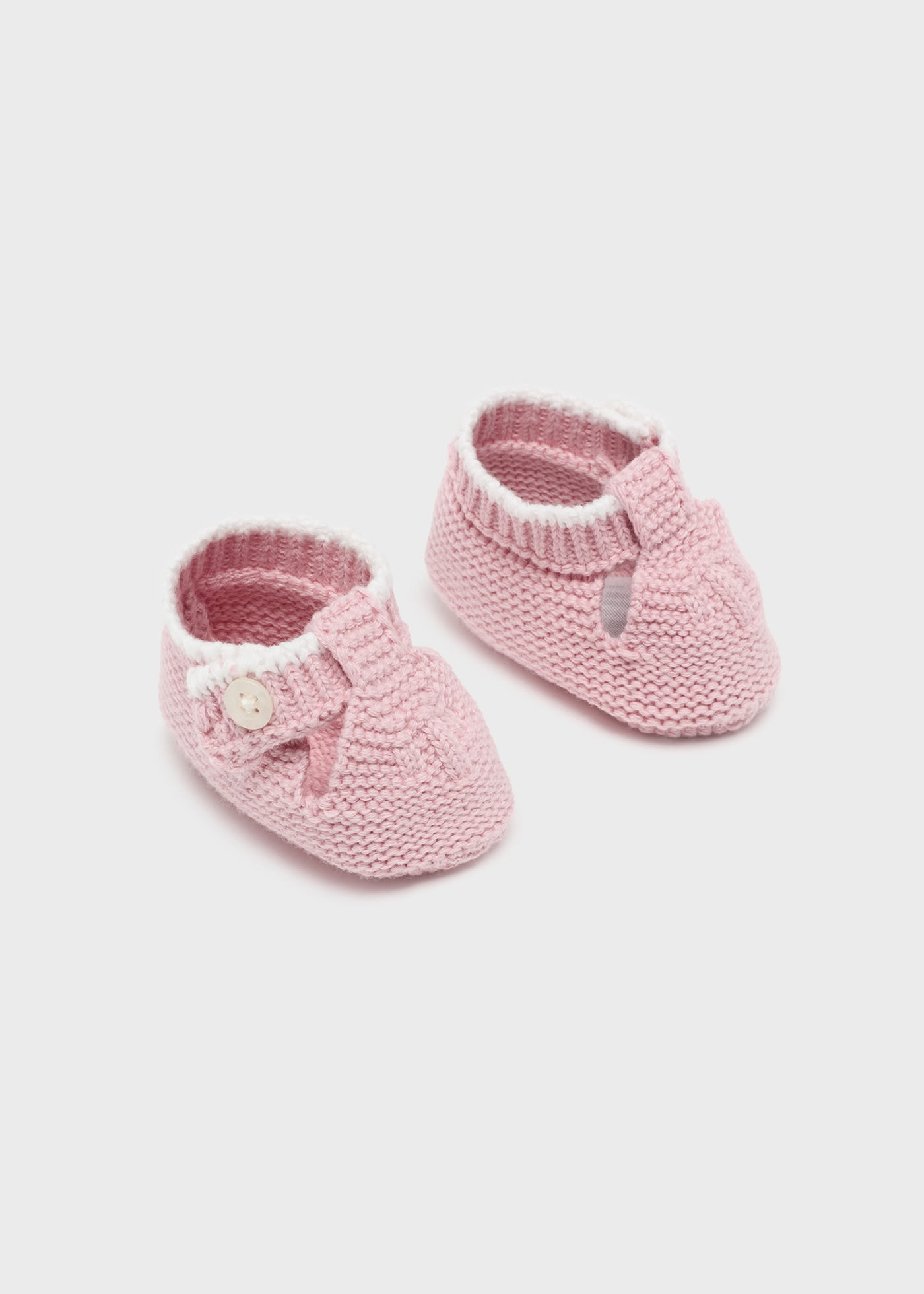 Sustainable cotton knit booties newborn