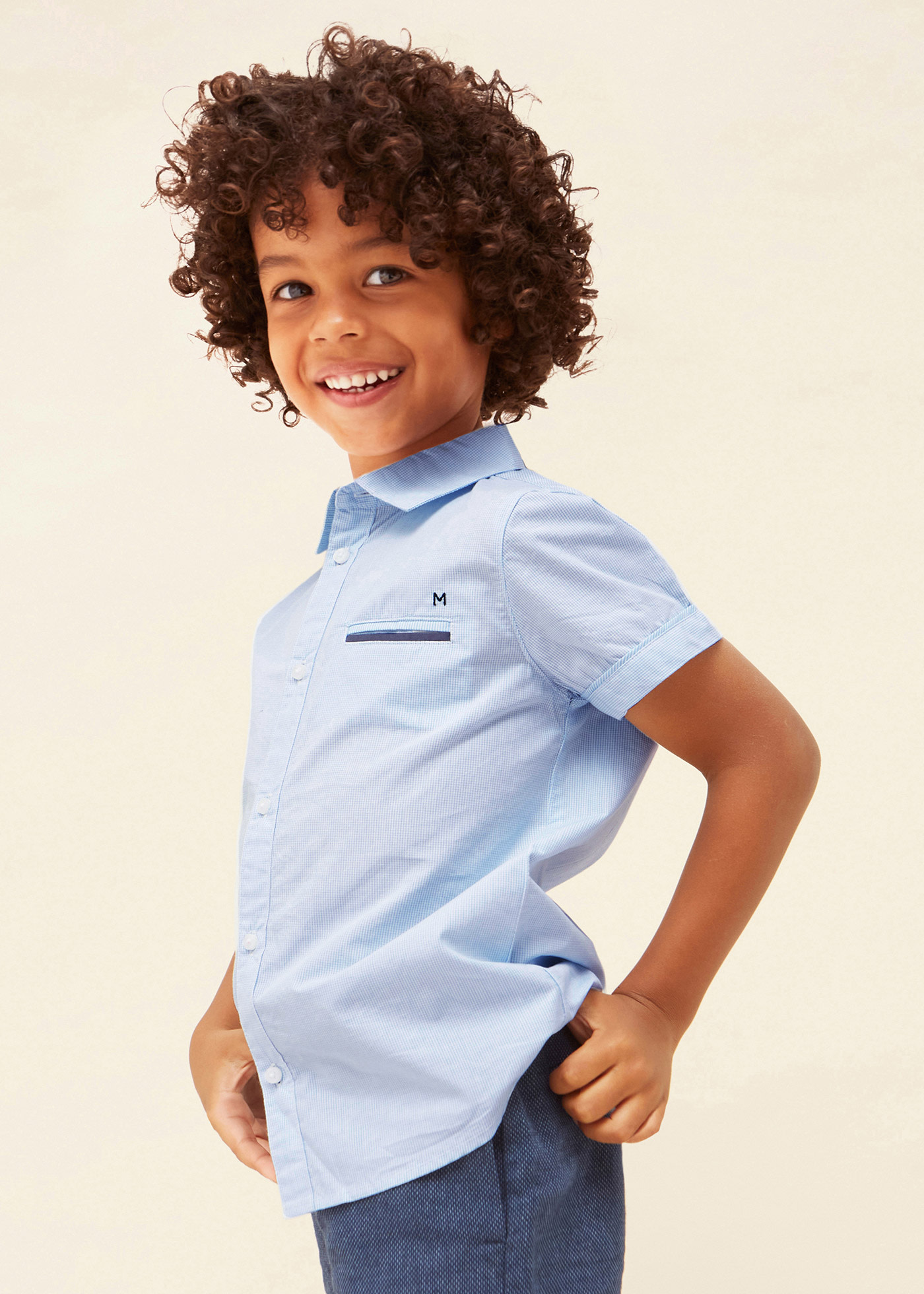 Camicia manica corta in cotone sostenibile bambino Mayoral