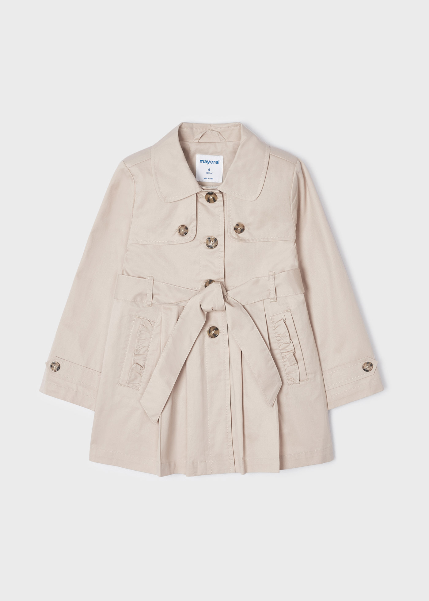 Trench coat with bow girl | Mayoral ®