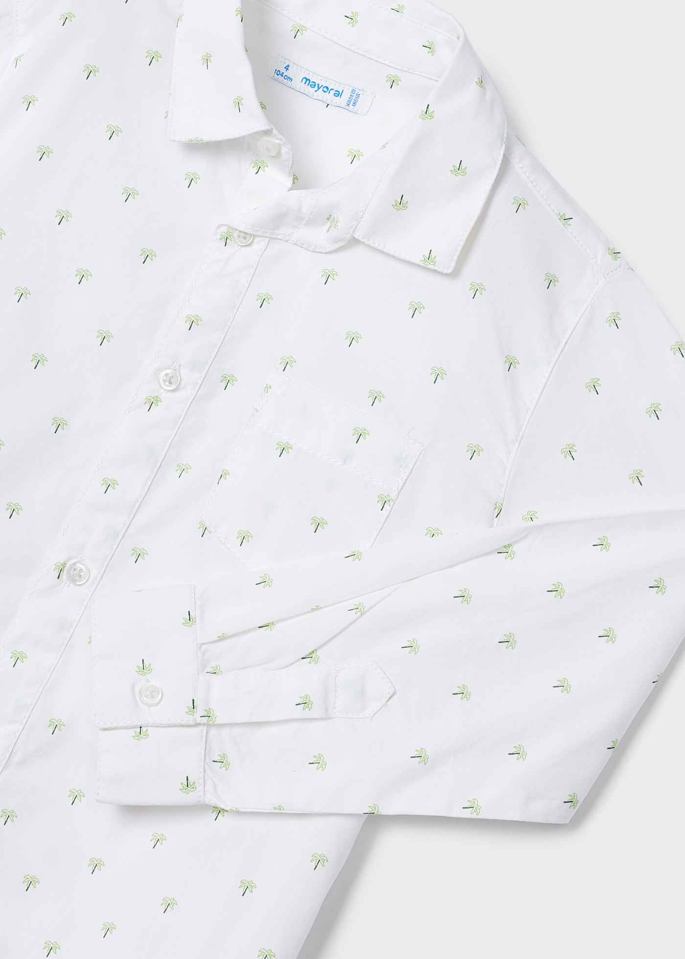 Sustainable Long Sleeve Button Down Shirt - White