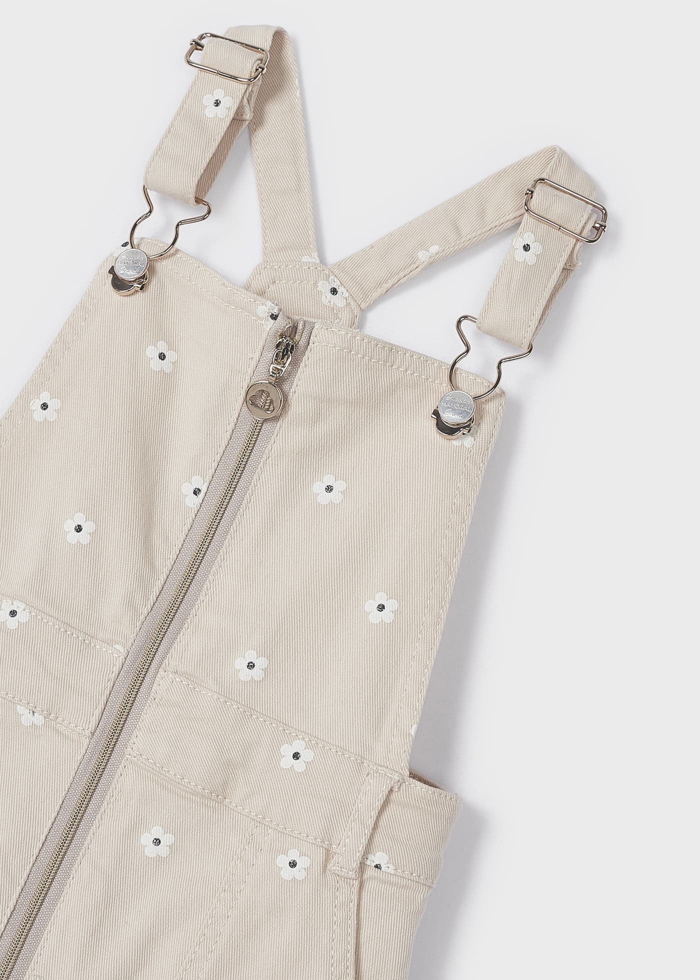 Sustainable cotton skirt dungaree girl