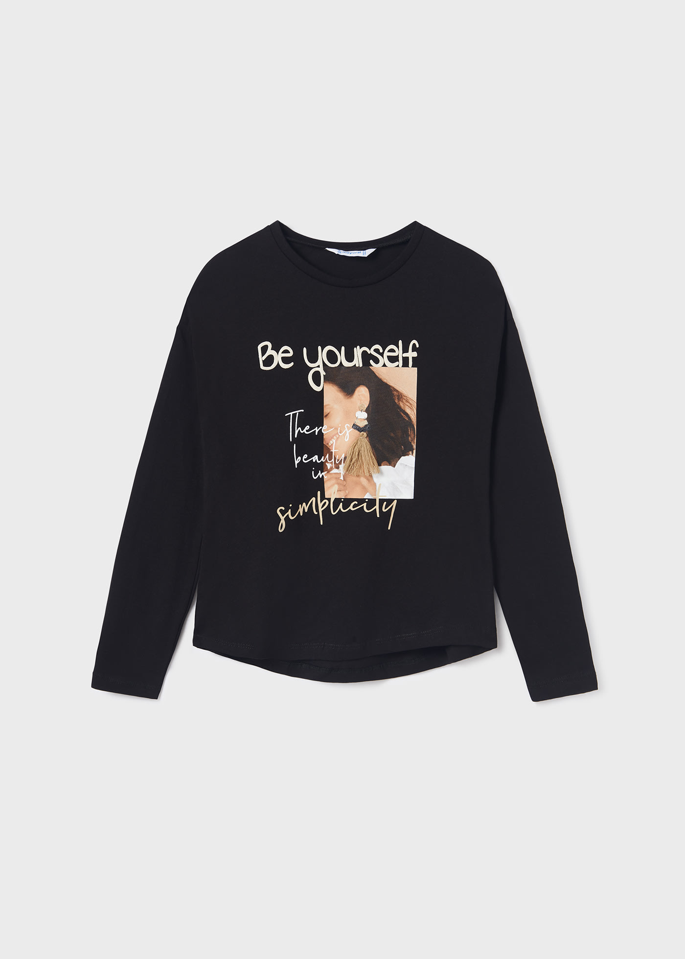 Sustainable cotton long sleeve T-shirt girl