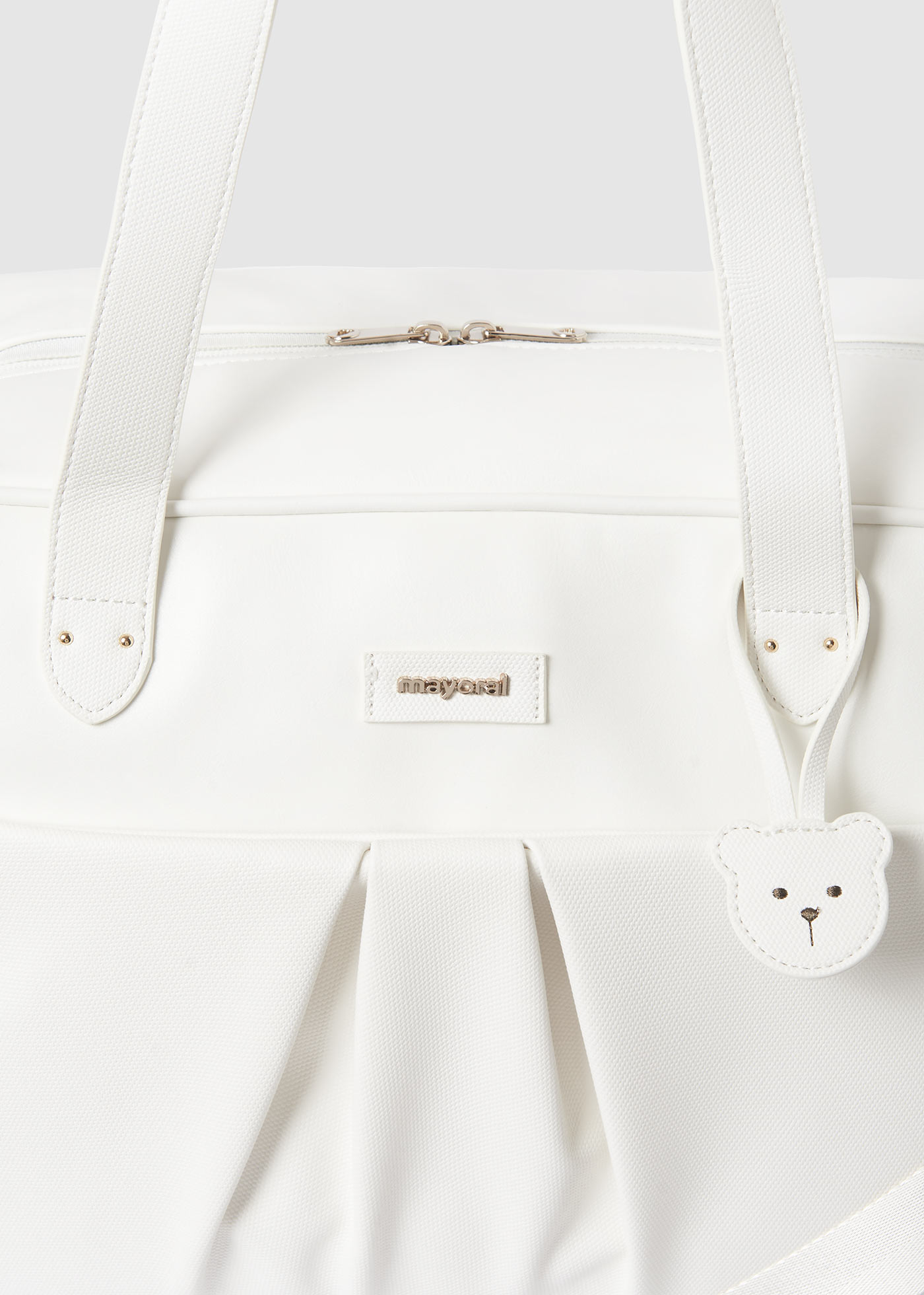 White leather changing bag sale