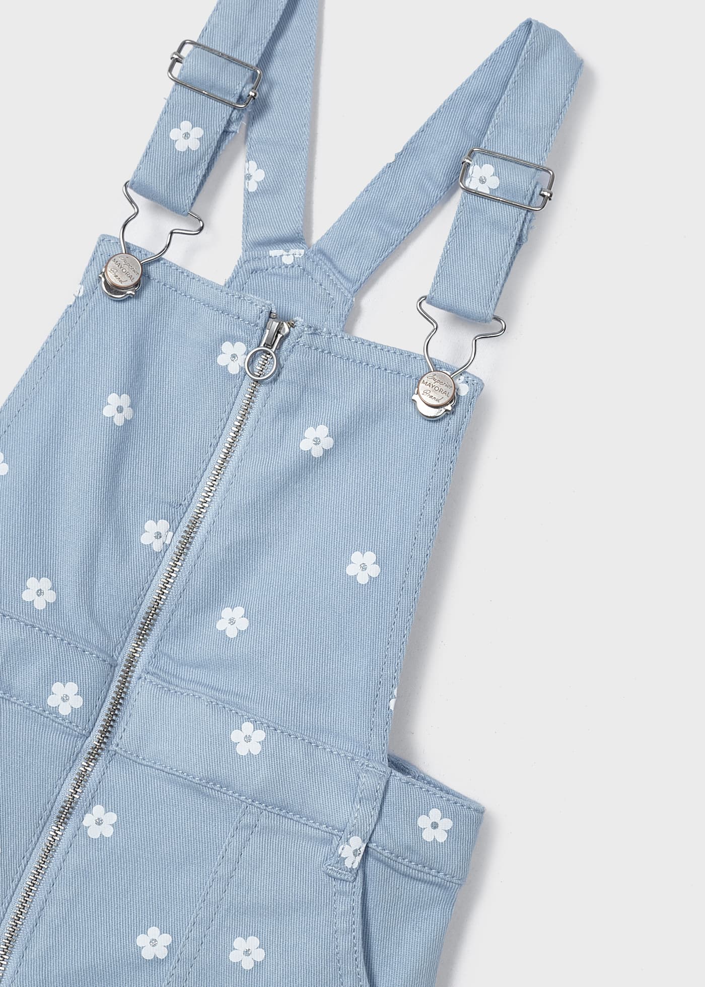 Sustainable cotton skirt dungaree girl