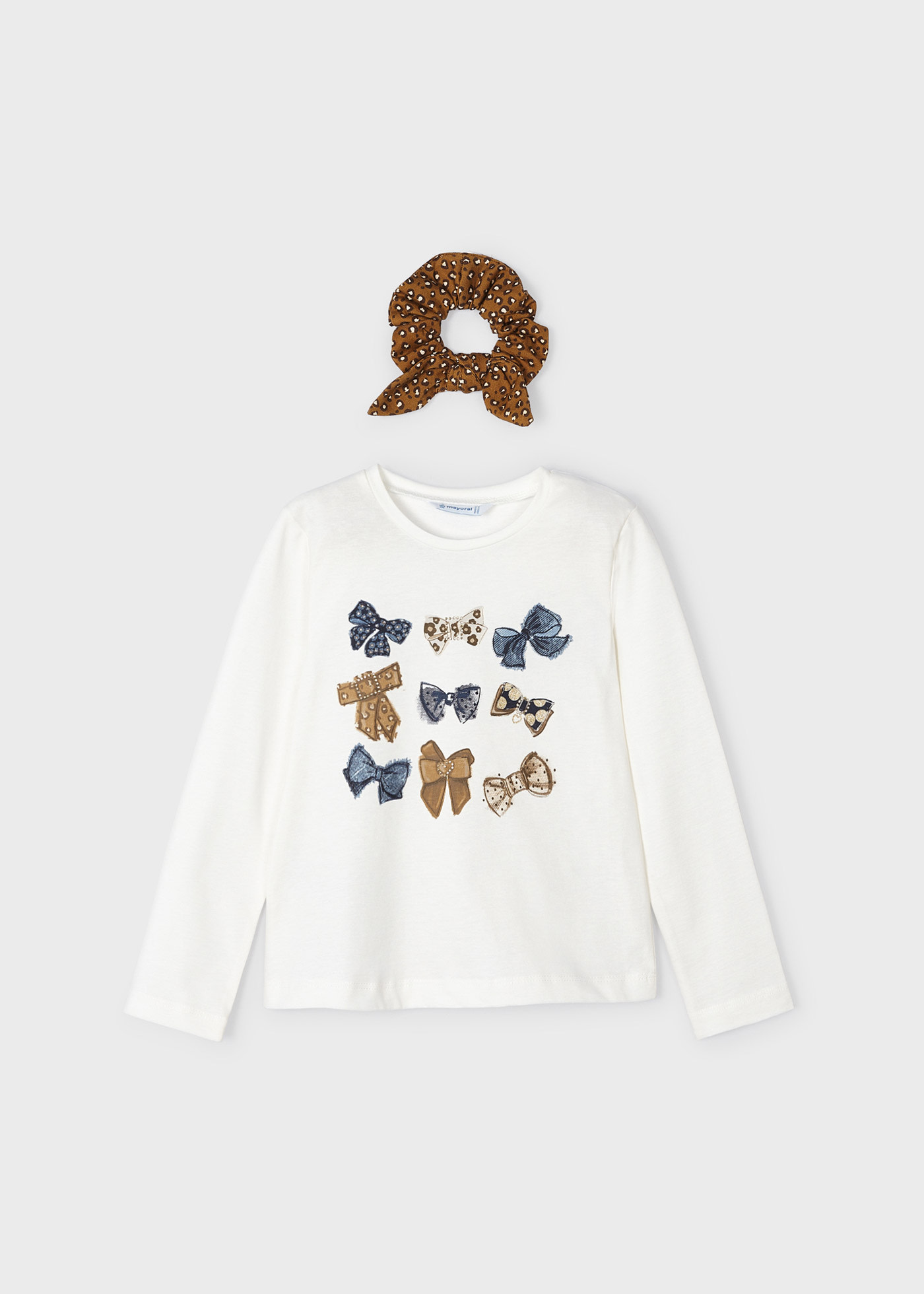 Printed t-shirt with scrunchy Better Cotton girl | Mayoral ®