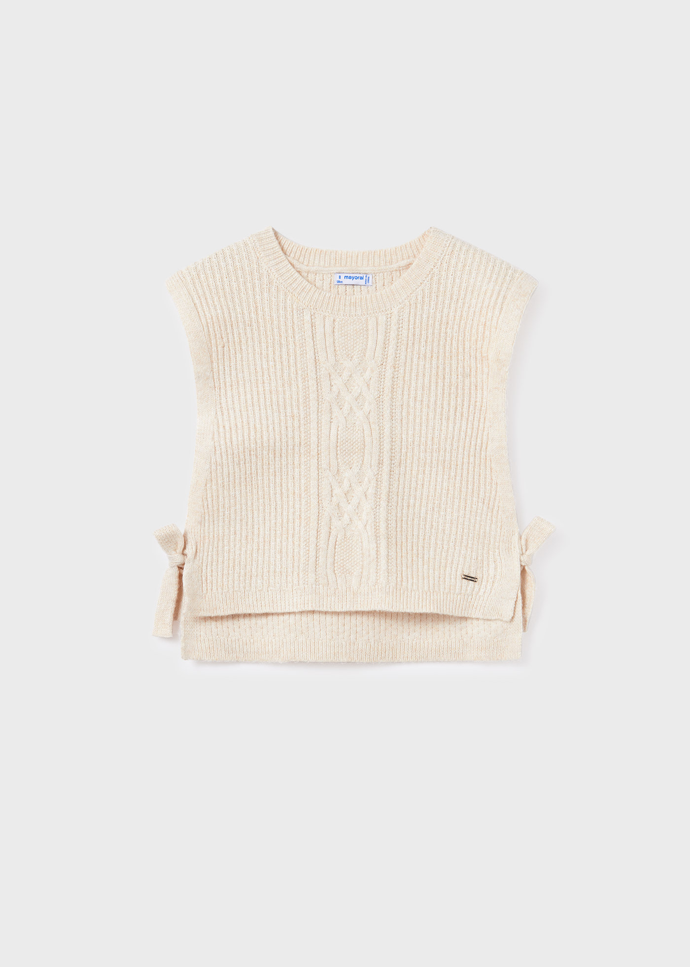 Knit vest recycled fibers girl