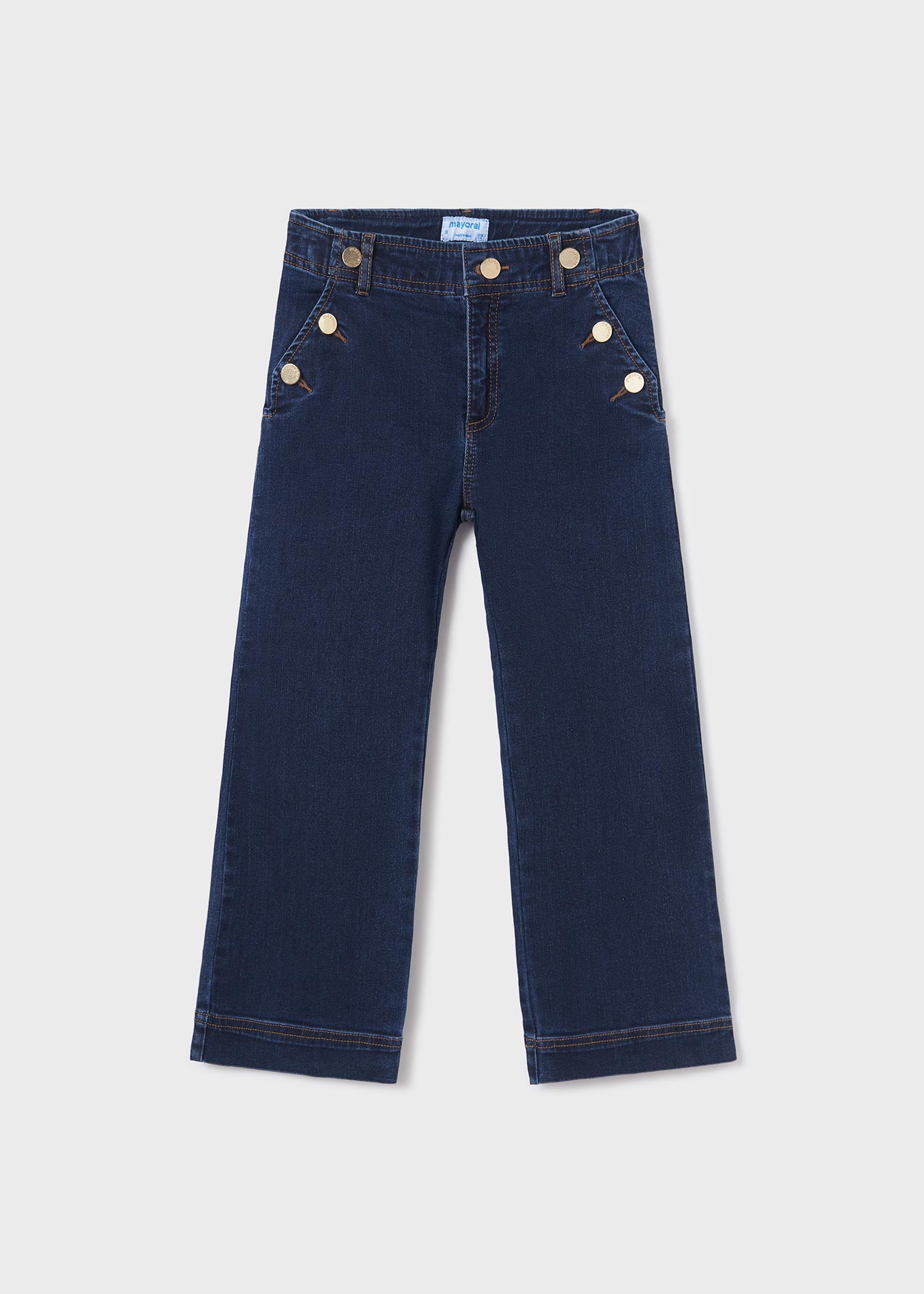 Girl straight cropped jeans