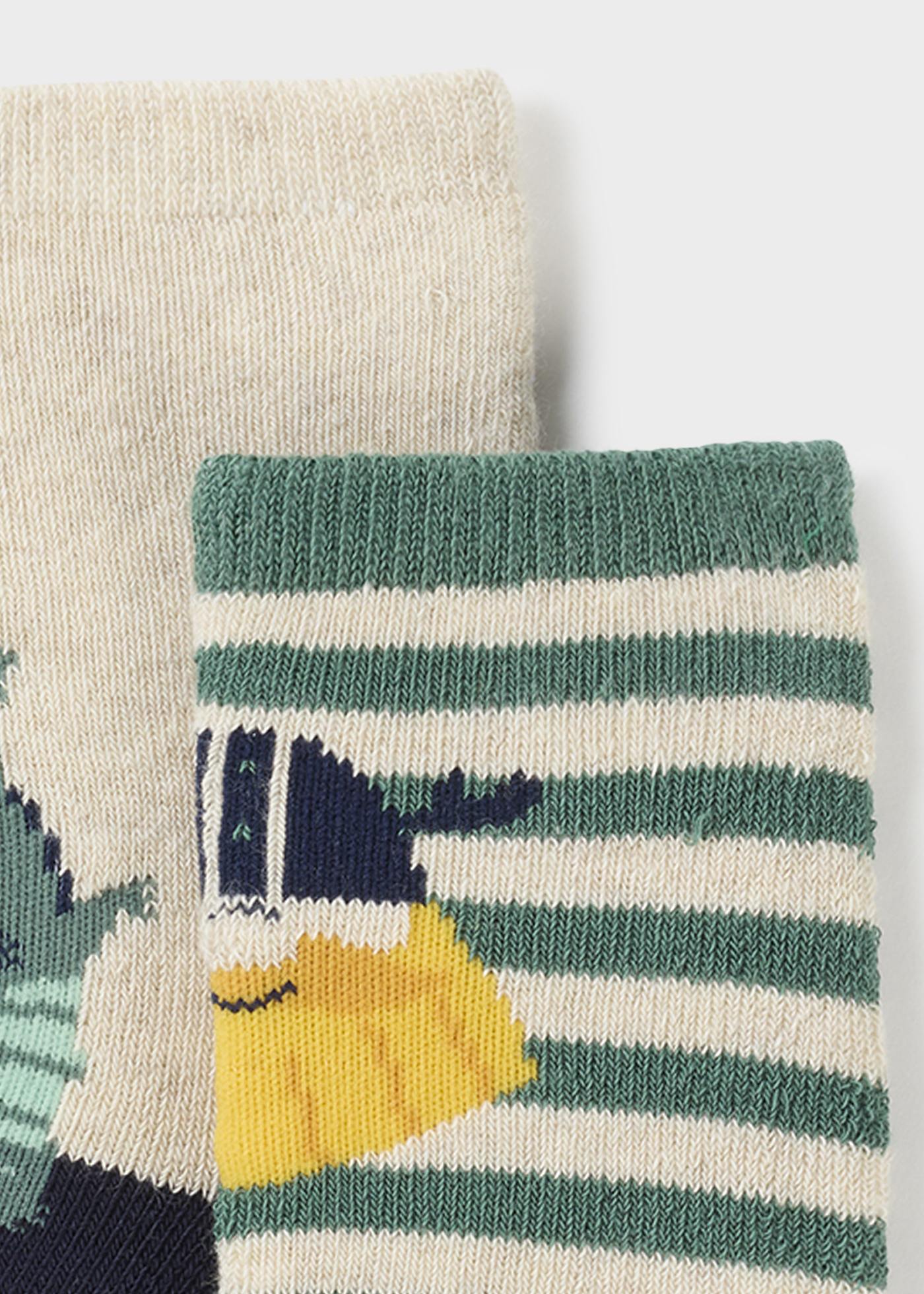 Baby 2 pack non-slip socks organic cotton