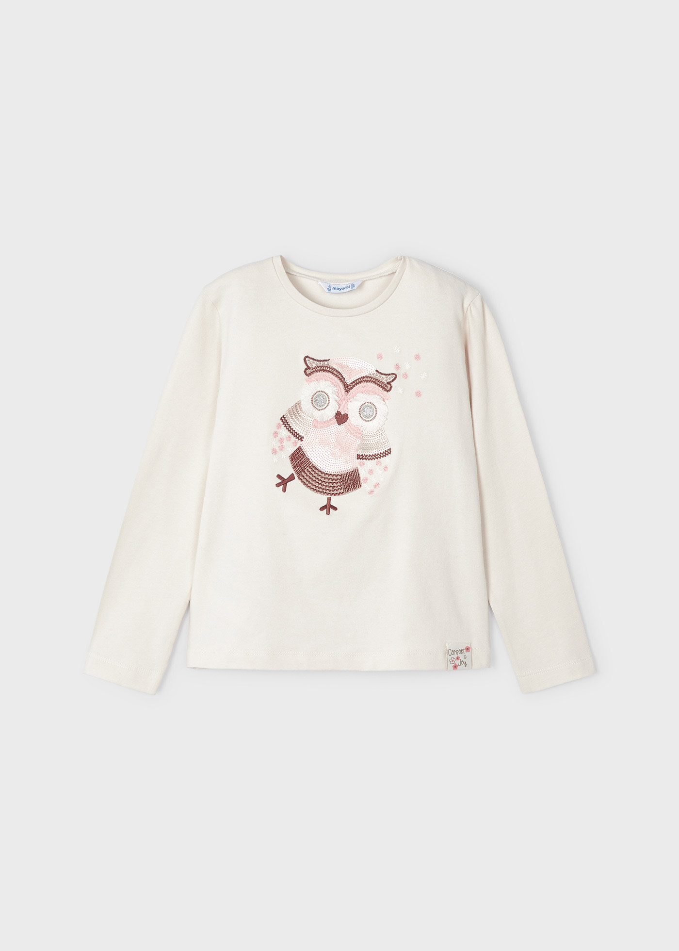 Girl embroidered cotton T-shirt