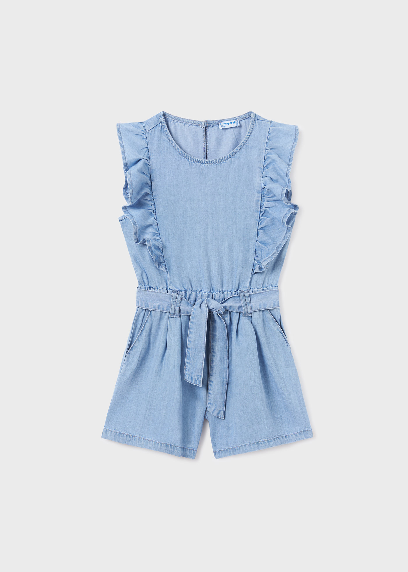 Denim best sale ruffle romper