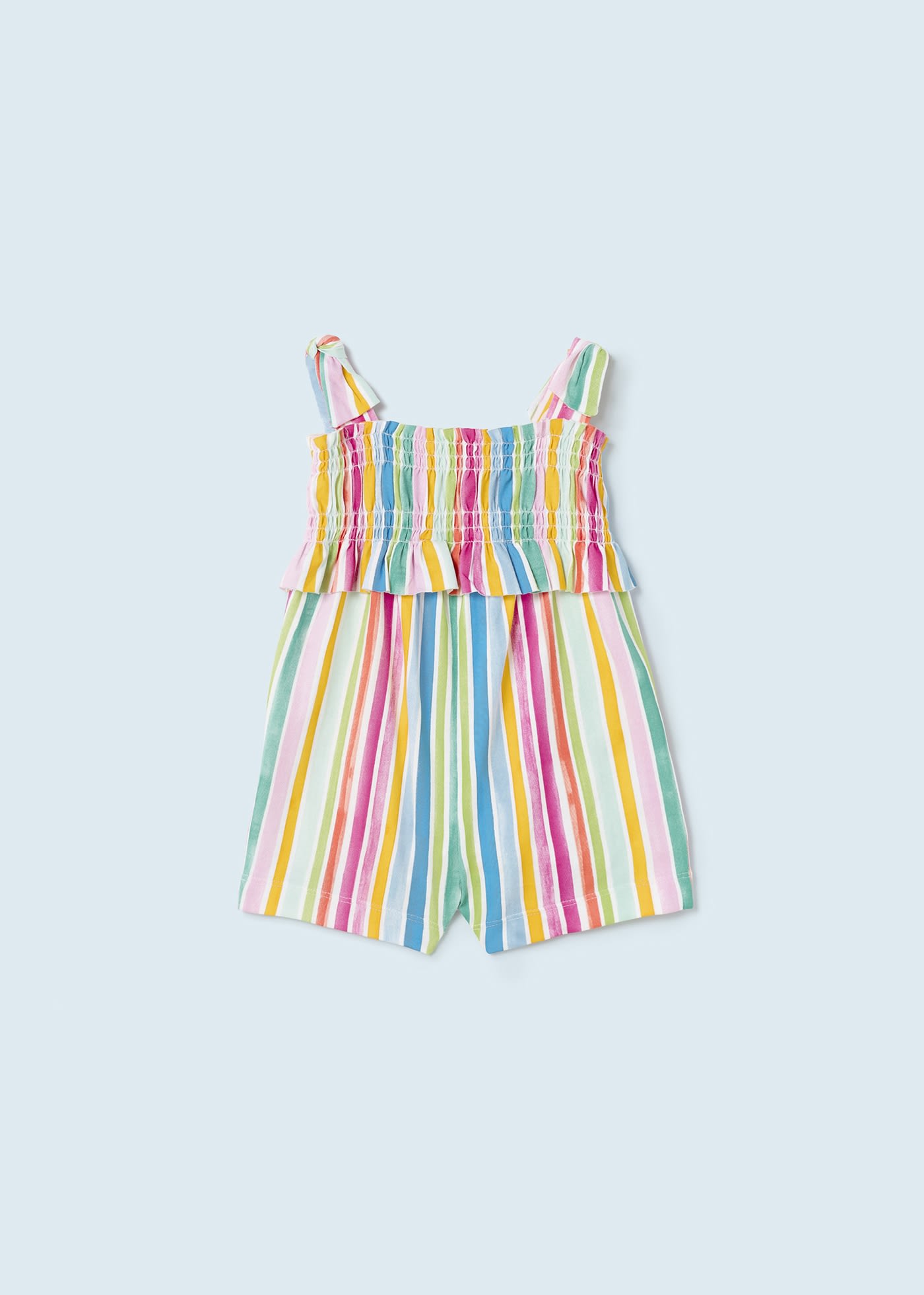 Sustainable cotton knit print jumpsuit baby