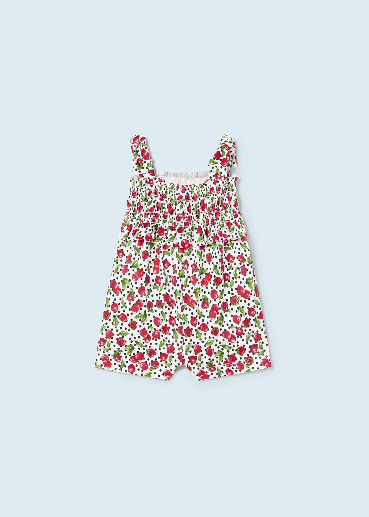 Sustainable cotton knit print jumpsuit baby