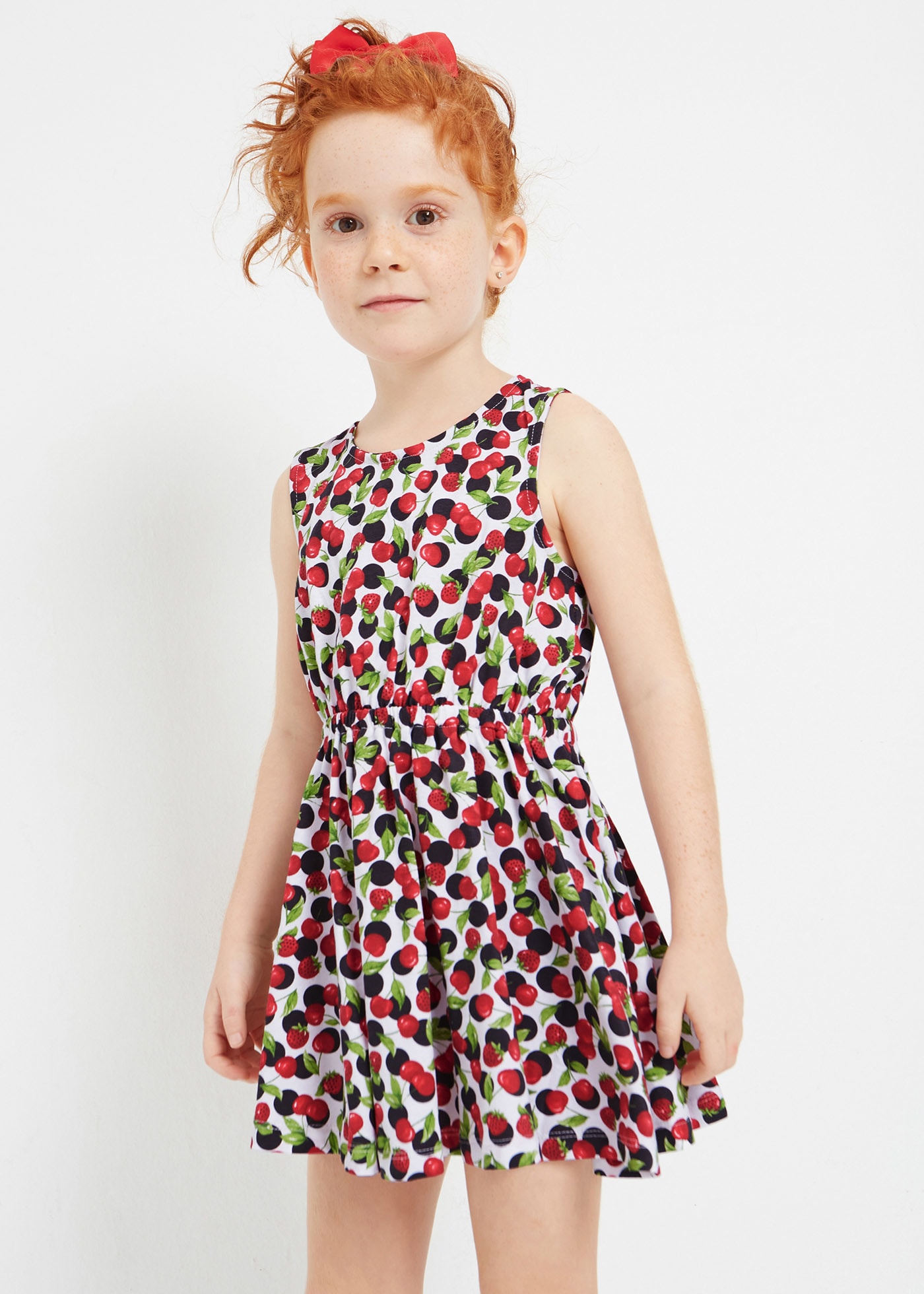  Little Girls Party Dresses Red Strawberry Sleeveless