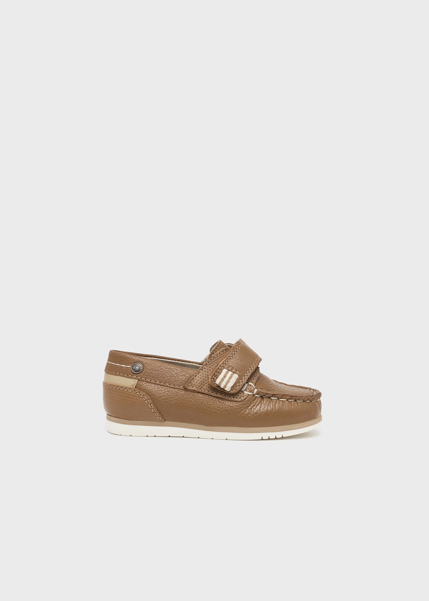 Leather boat shoes with velcro baby