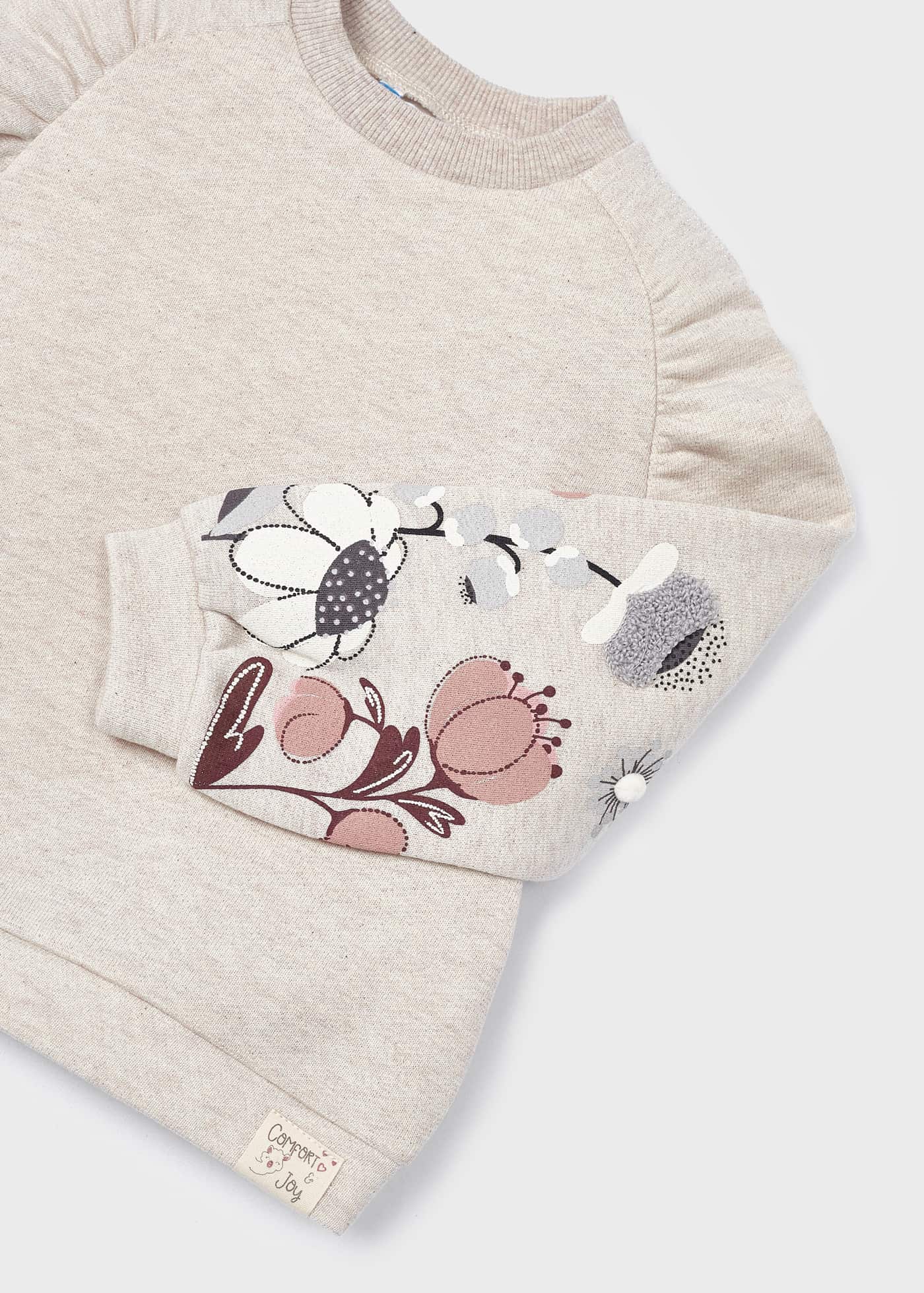 Floral embroidered sweatshirt Better Cotton girl