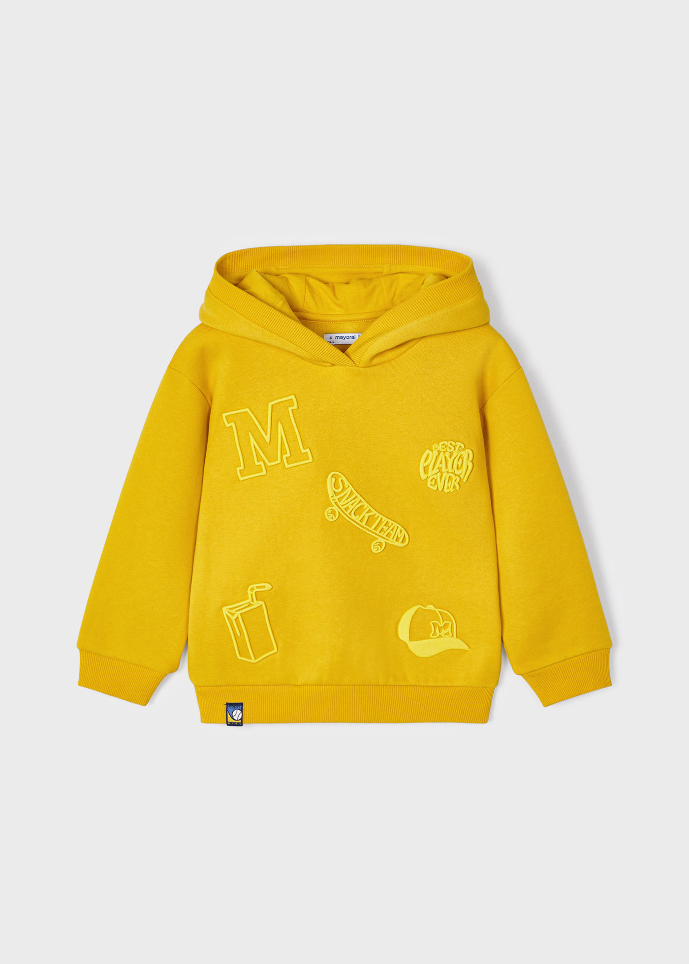 Tonal embroidered hoodie boy