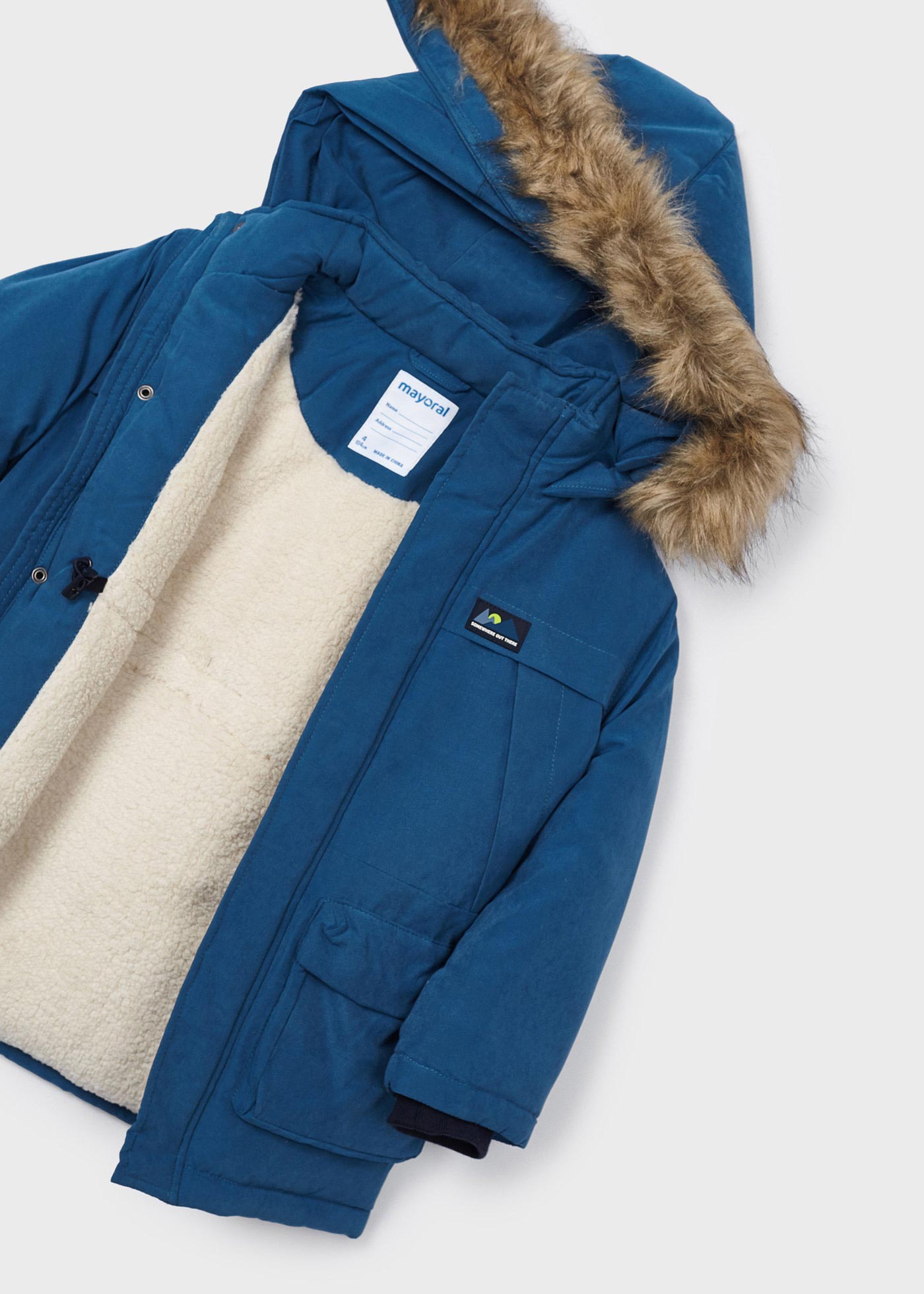 Sherpa lined winter parka boy