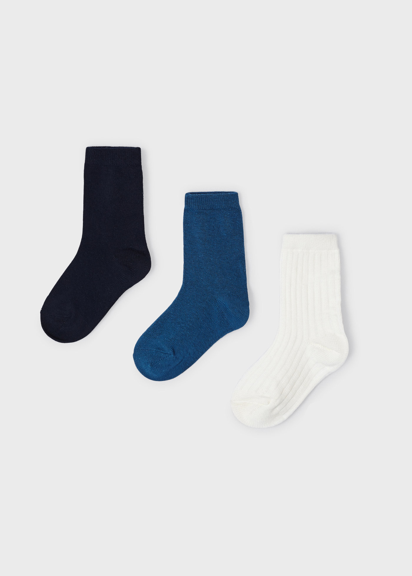 3er Set Socken einfarbig organische Baumwolle Jungen