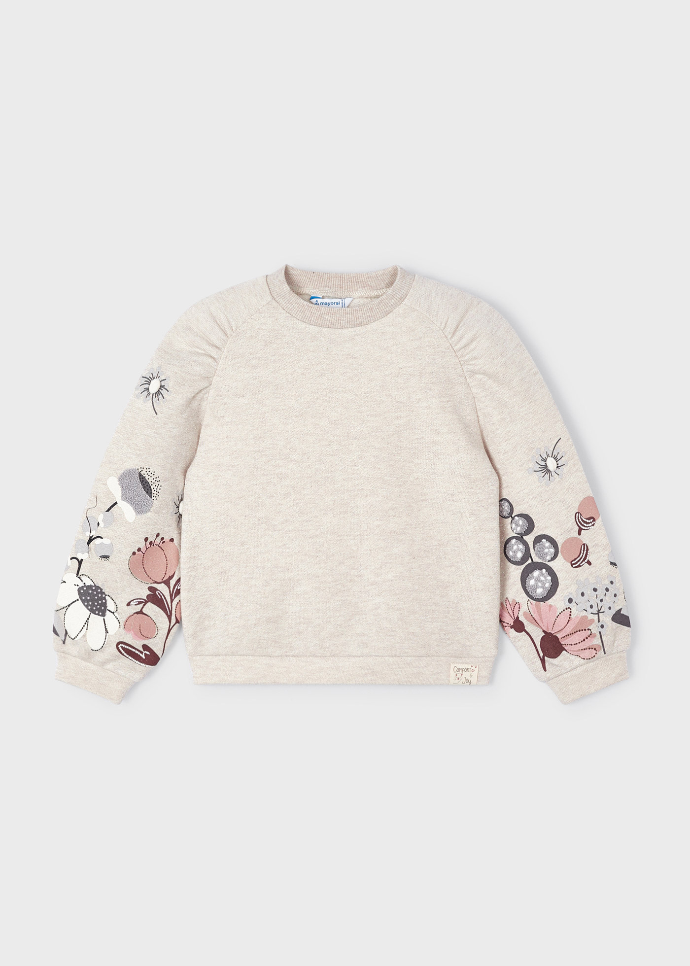 Floral embroidered sweatshirt Better Cotton girl