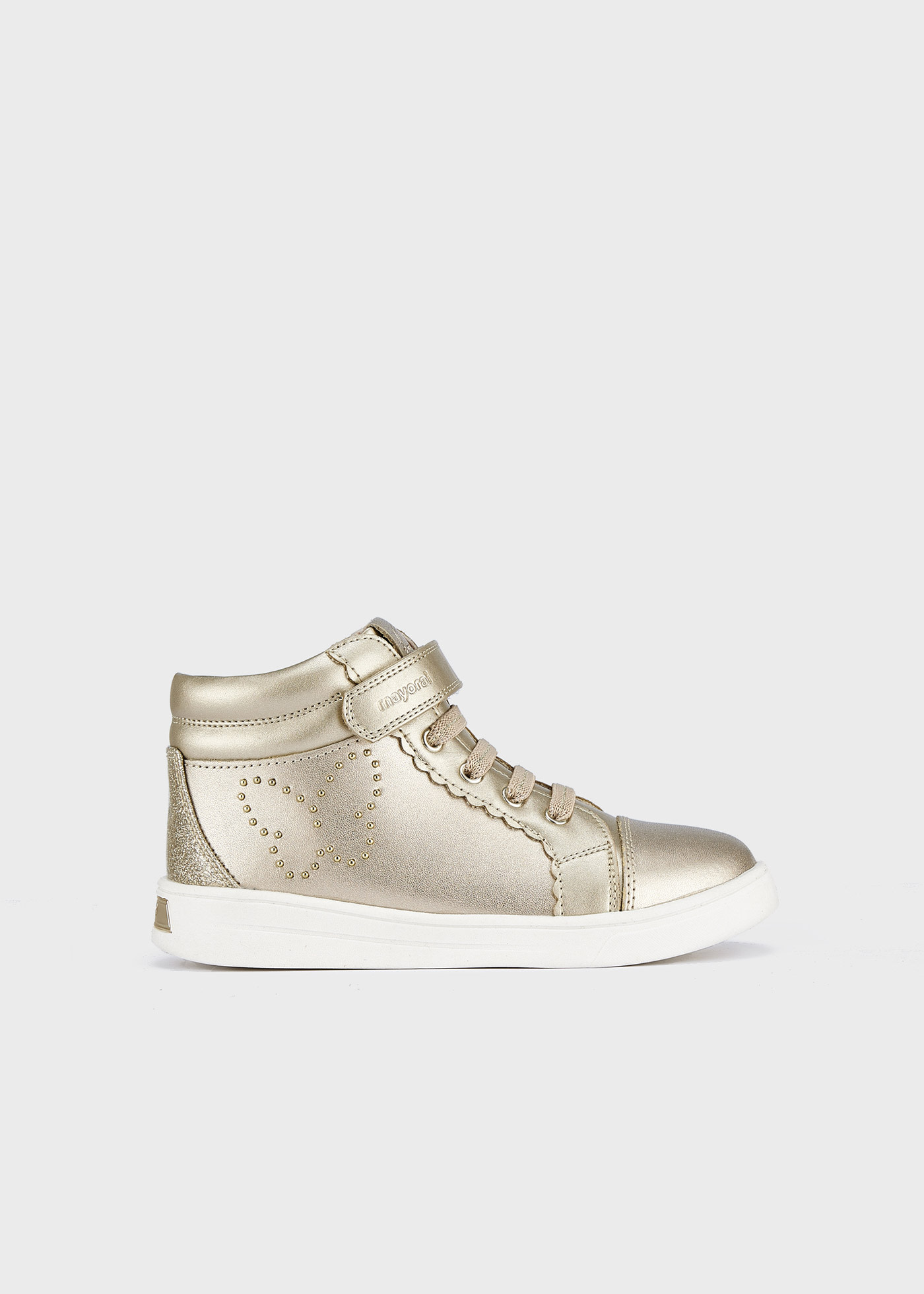 Girl high top trainers sustainable leather