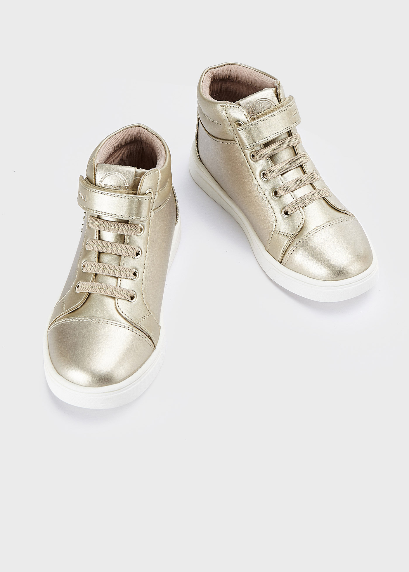 Girl high top trainers sustainable leather