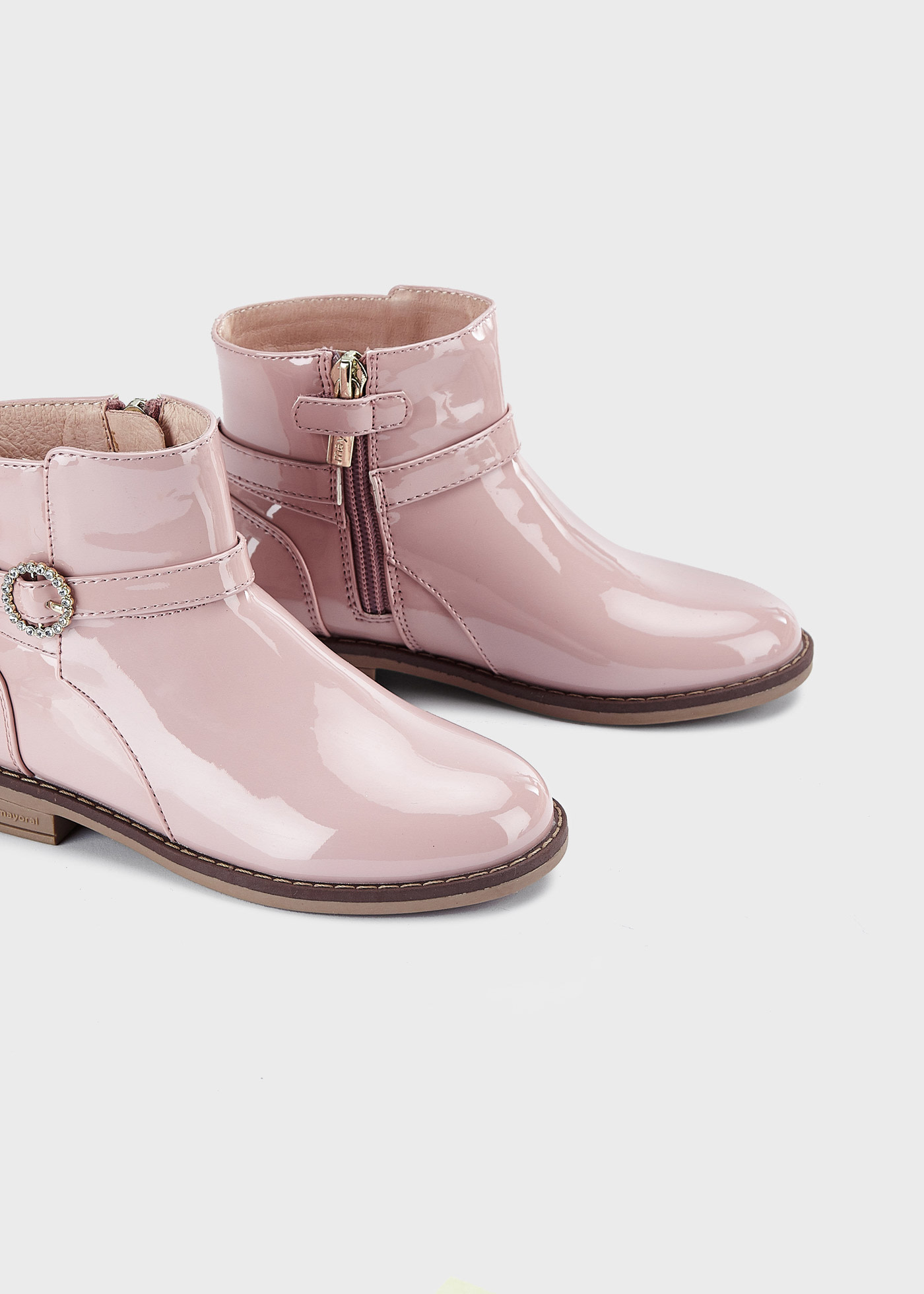 Girls patent ankle on sale boots