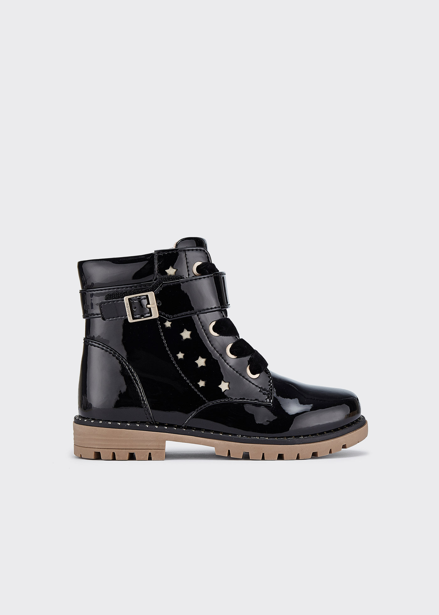Biker boots patent leather girl